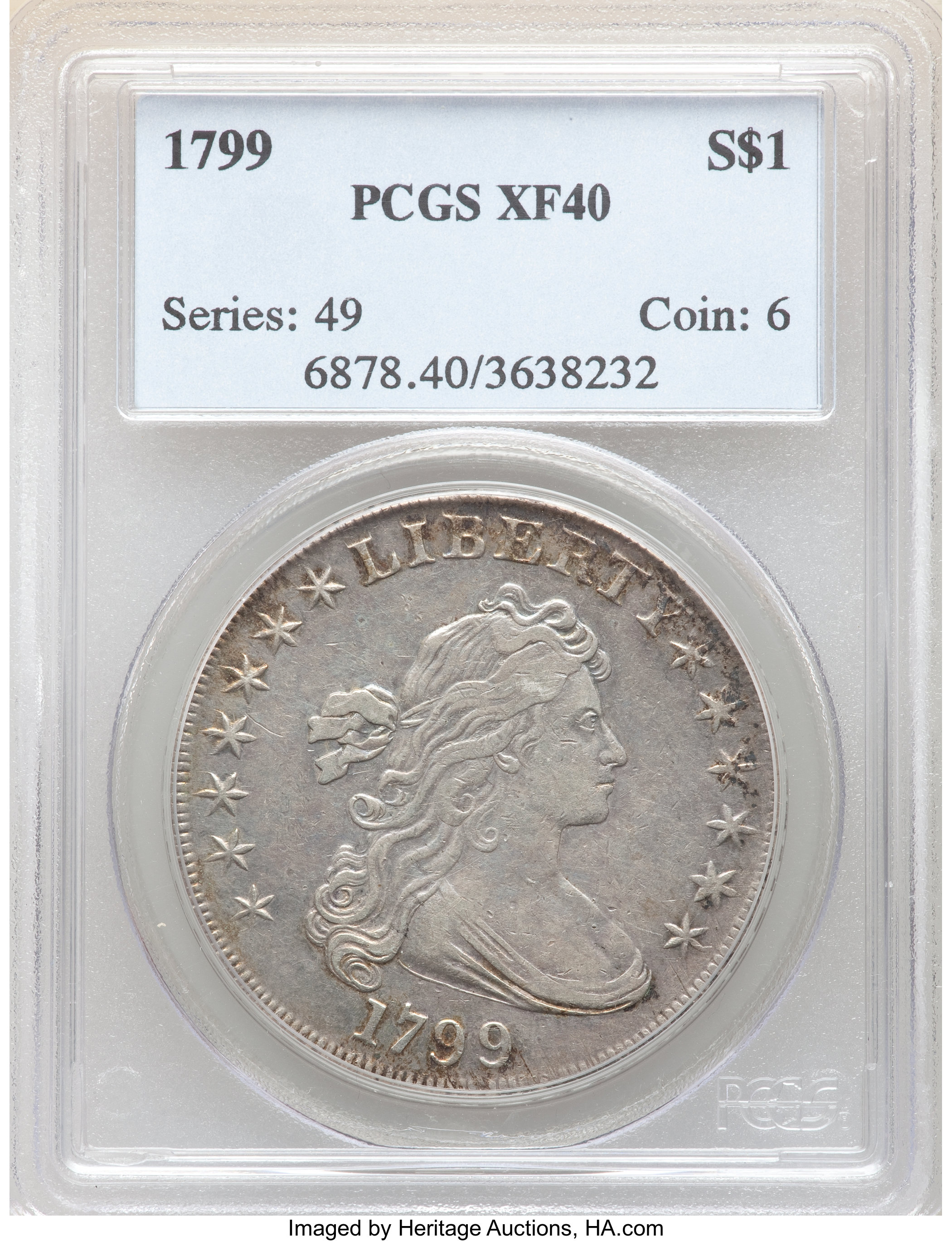 1799 $1  7x6 Stars, B-17, BB-164 MS60 thumbnail 27