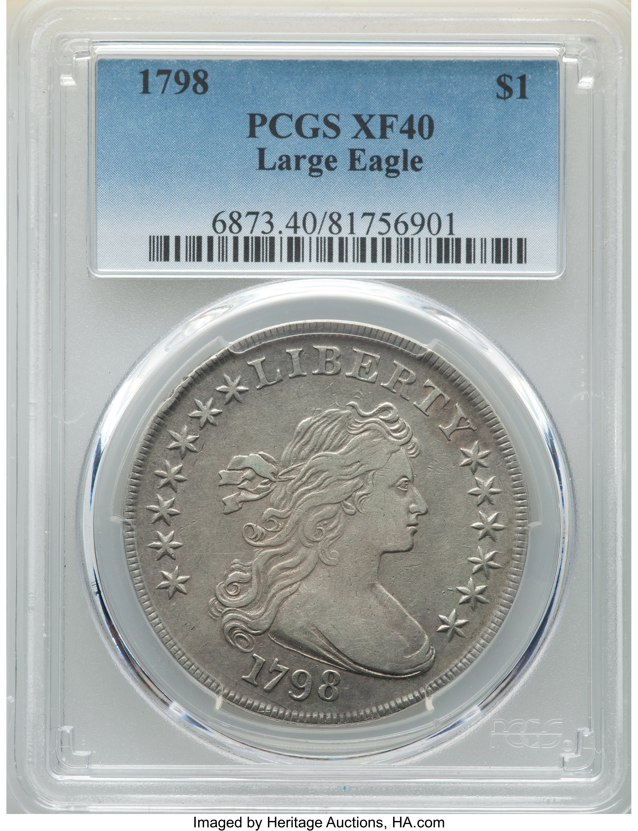 1798 $1  Large Eagle, Pointed 9, Close Date, B-31, BB-115 VF30 thumbnail 20
