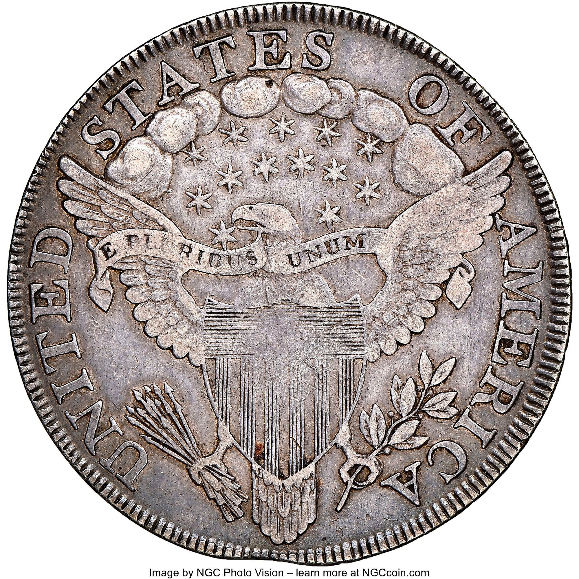 1799 $1  Irregular Date, 15 Stars VF20 CAC thumbnail 3