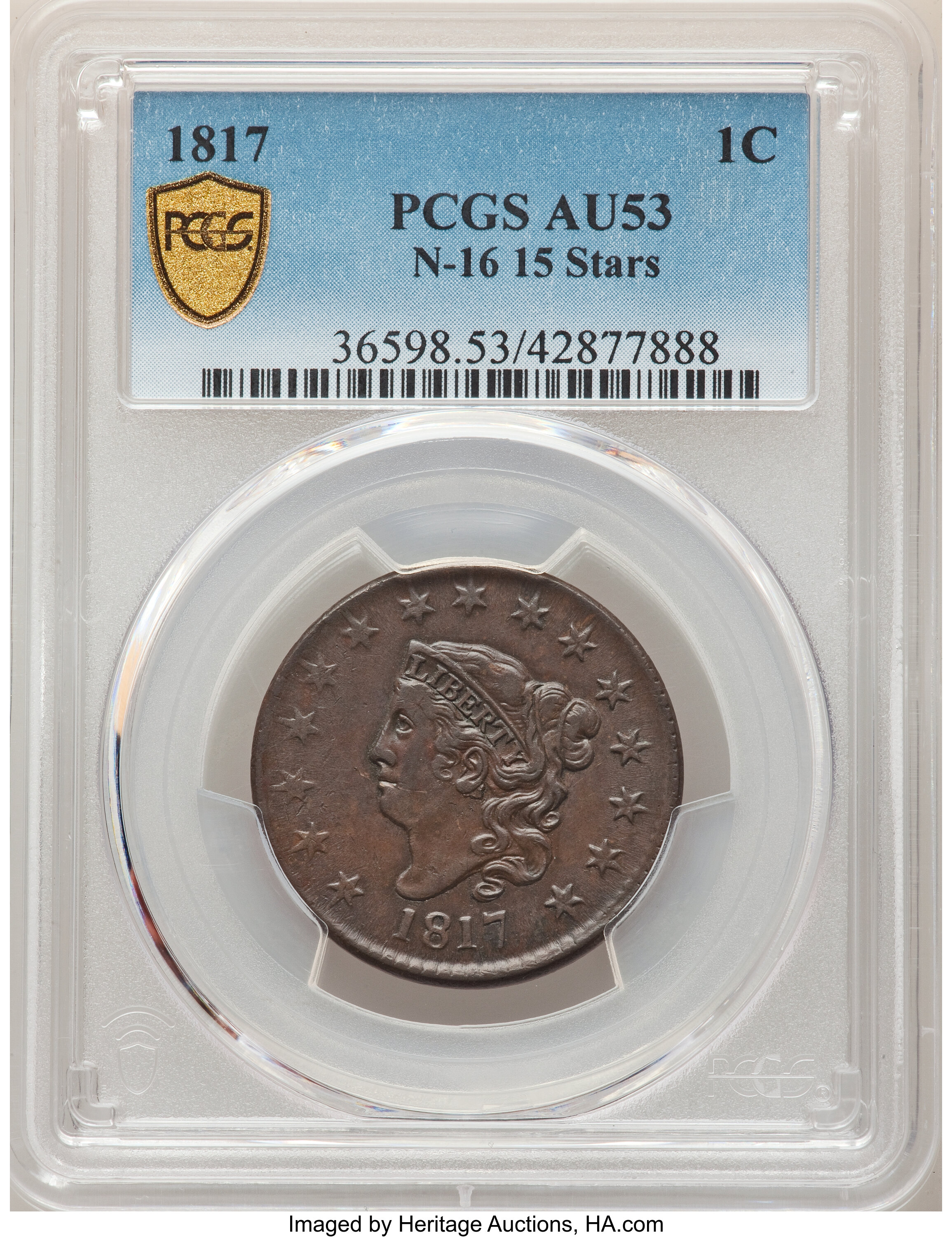 1817 1c 15 Stars, N-16 MS BN MS64 BN thumbnail 24