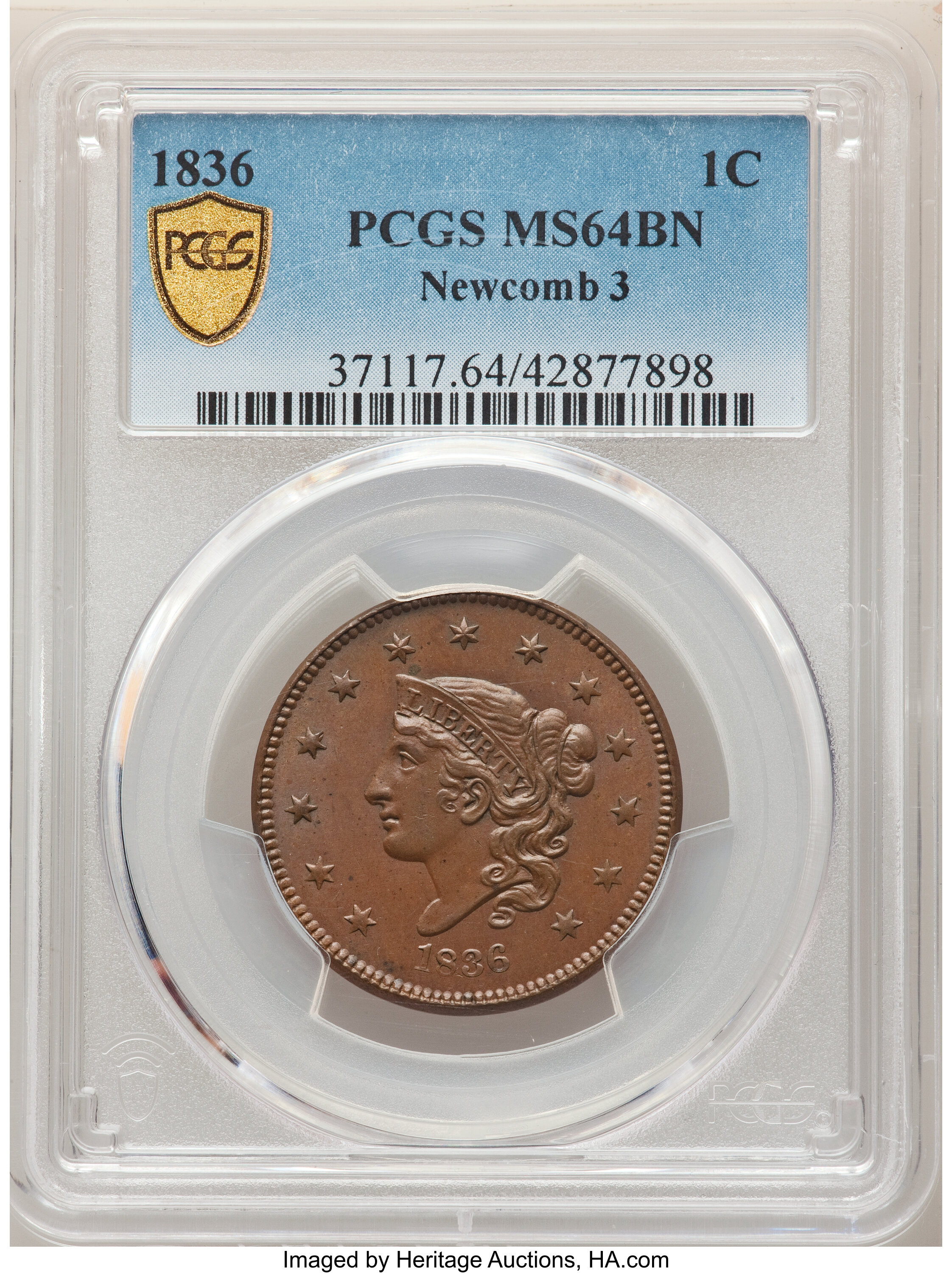 1836 1c N-3 MS BN MS64 BN thumbnail 5