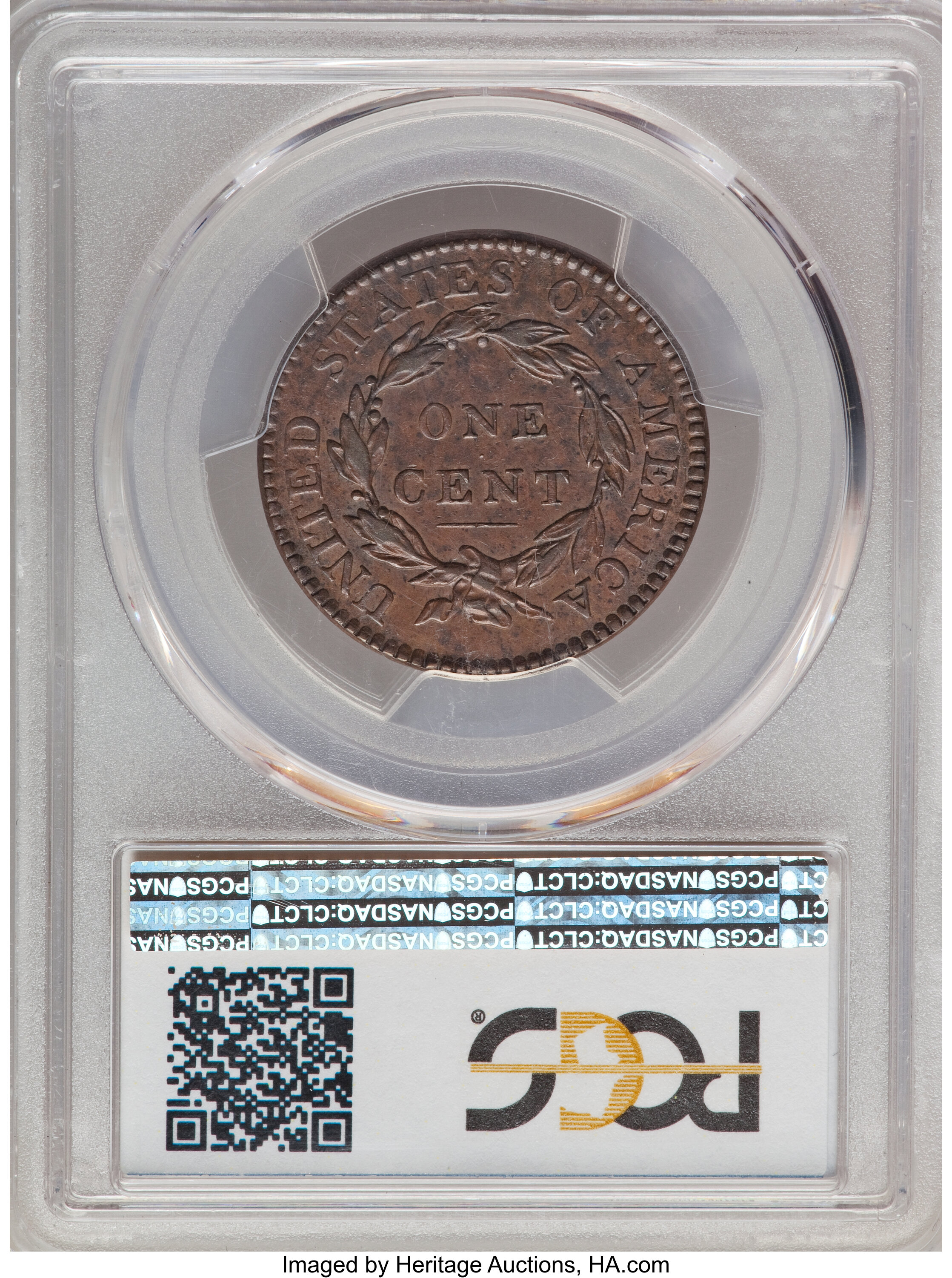1819/8 1c Large Date, N-1 MS BN AU55 BN thumbnail 6