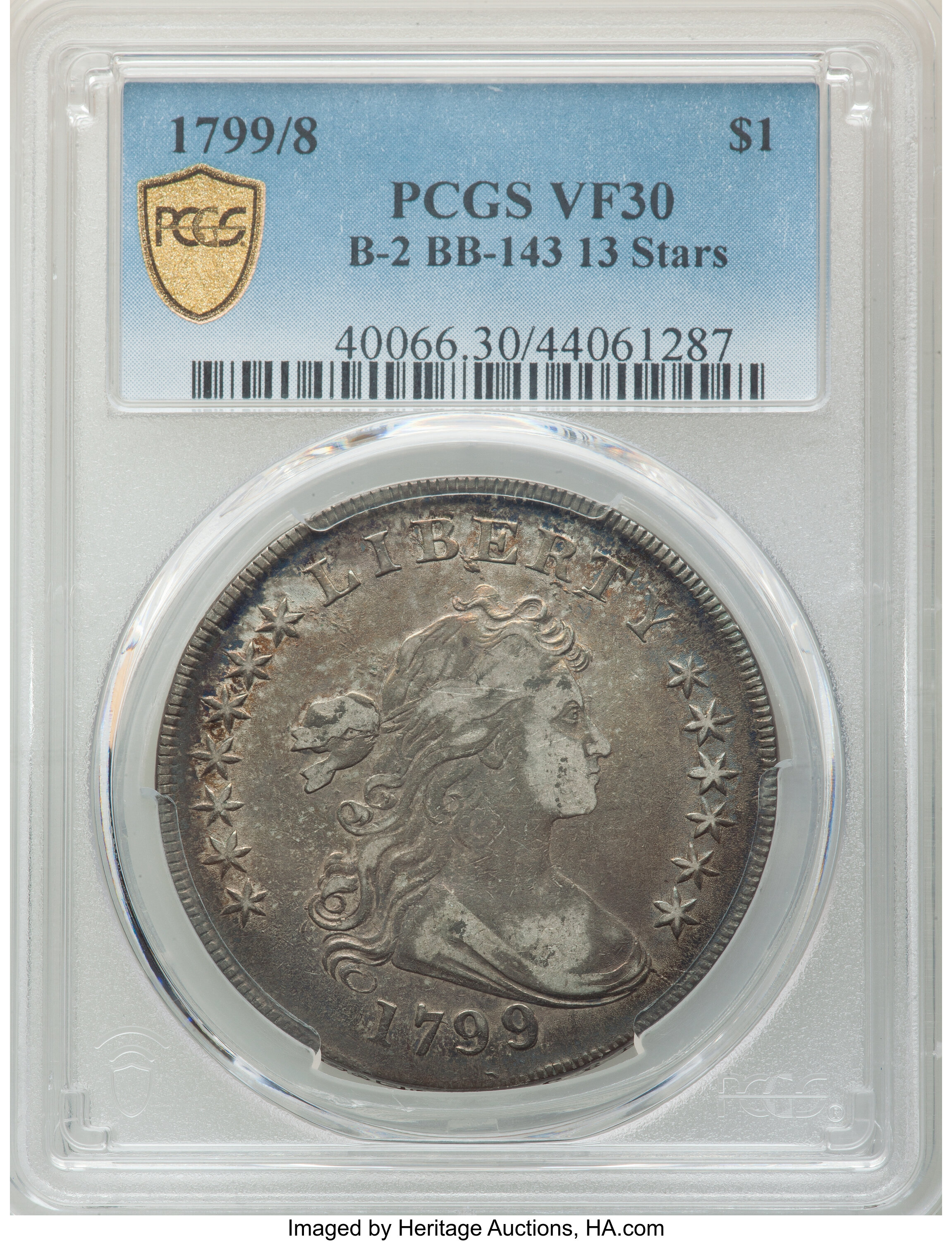 1799/8 $1  13 Stars Reverse, B-2, BB-143 AG2 thumbnail 23