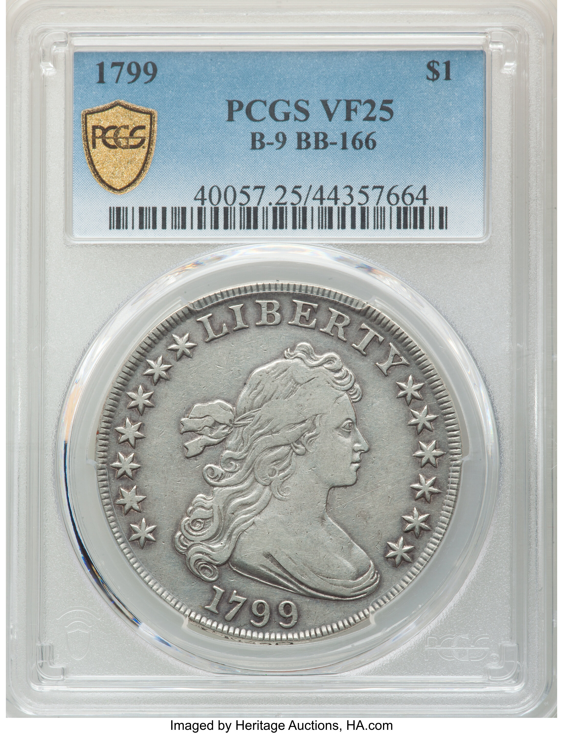 1799 $1  7x6 Stars, B-9, BB-166 VG10 thumbnail 18