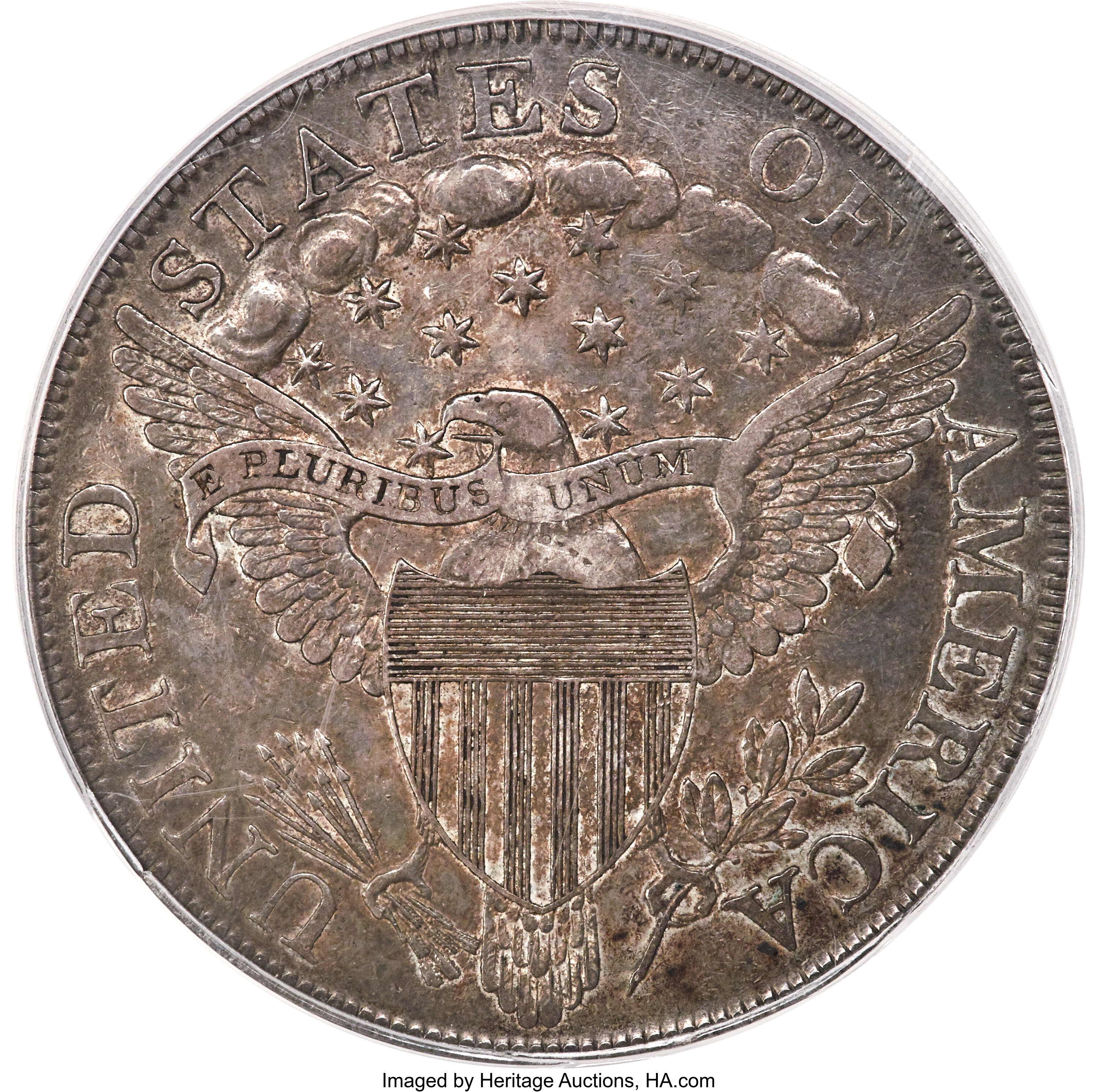 1798 $1  Large Eagle, Pointed 9, Close Date, B-26, BB-114 MS60 CAC thumbnail 25