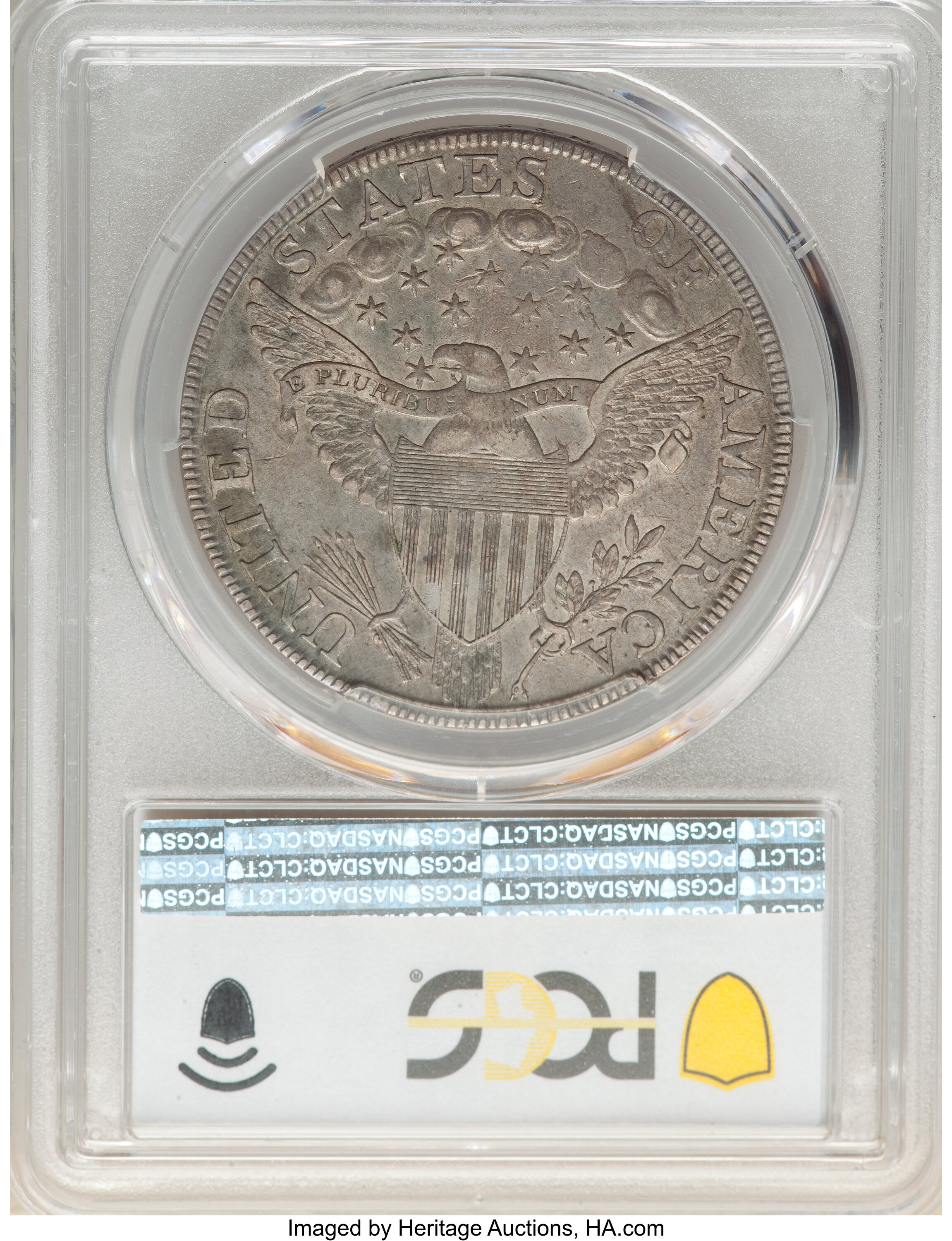 1798 $1  Large Eagle, Pointed 9, Close Date, B-25, BB-123 AU58 thumbnail 22