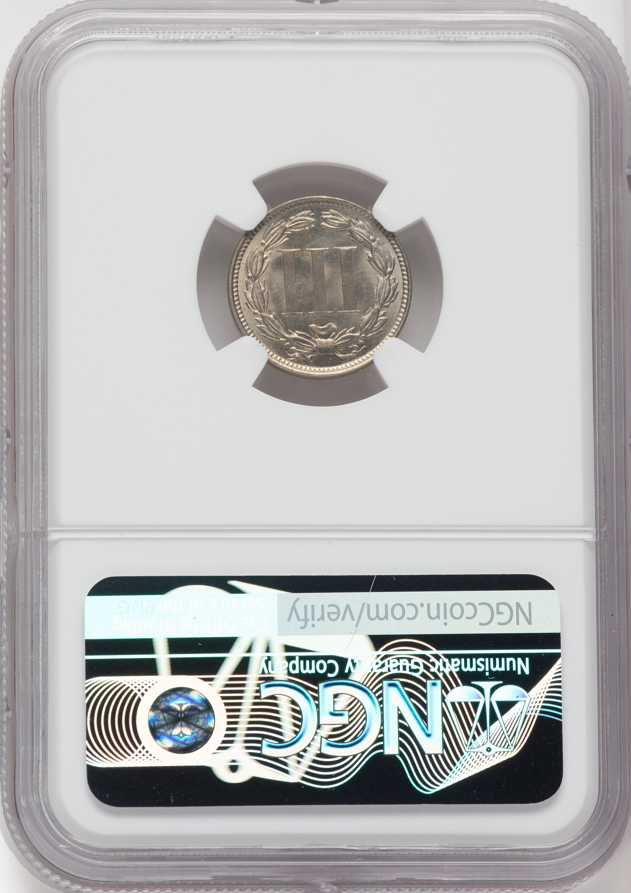 1871 3cN MS65 thumbnail 2