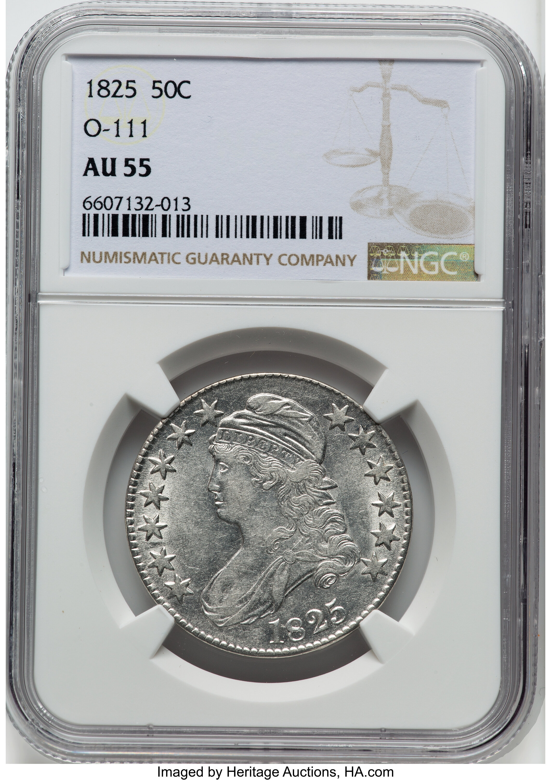 1825 50c O-111 AU55 CAC thumbnail 10
