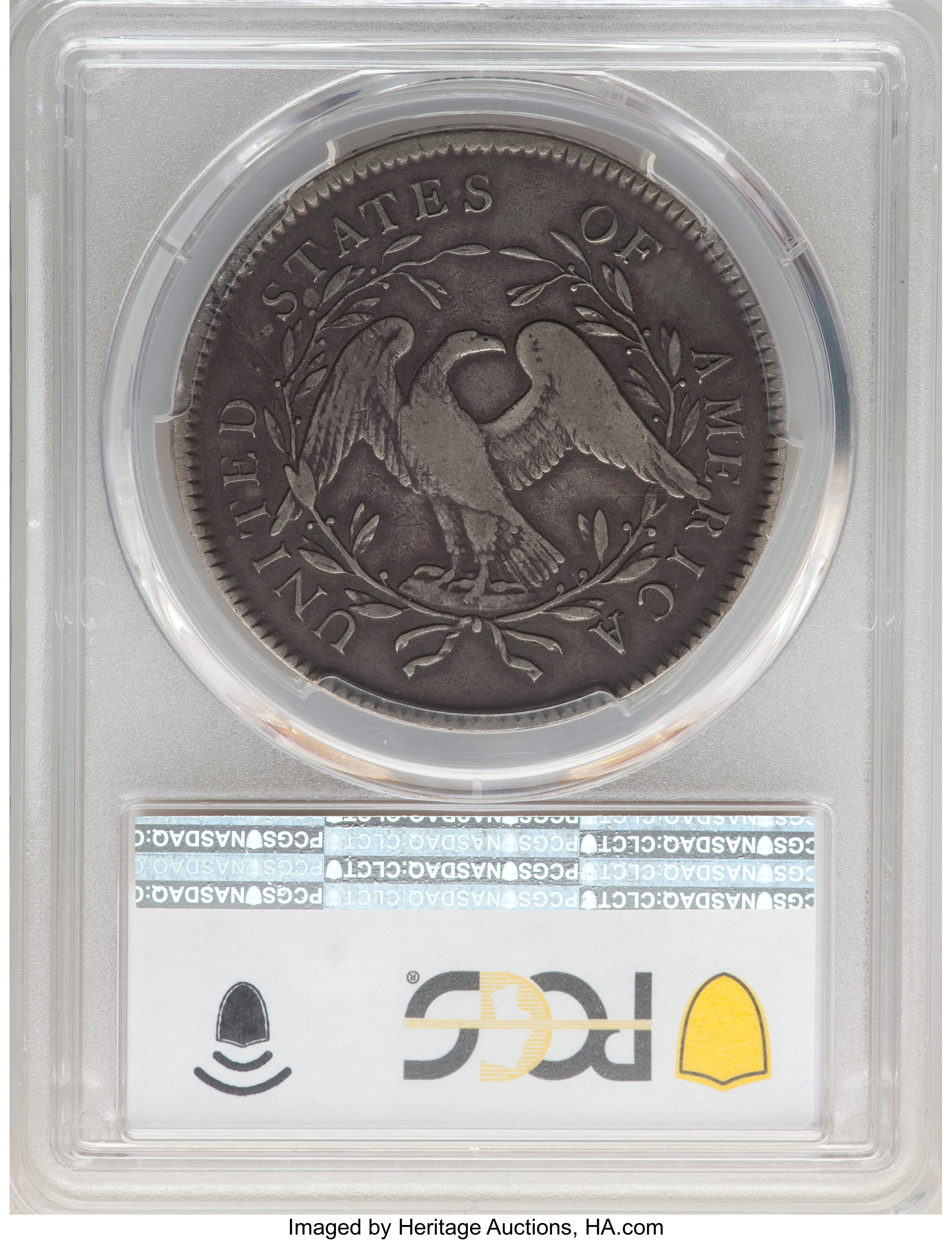 1795 $1  Flowing Hair, 2 Leaves, B-2, BB-20 VF30 thumbnail 2