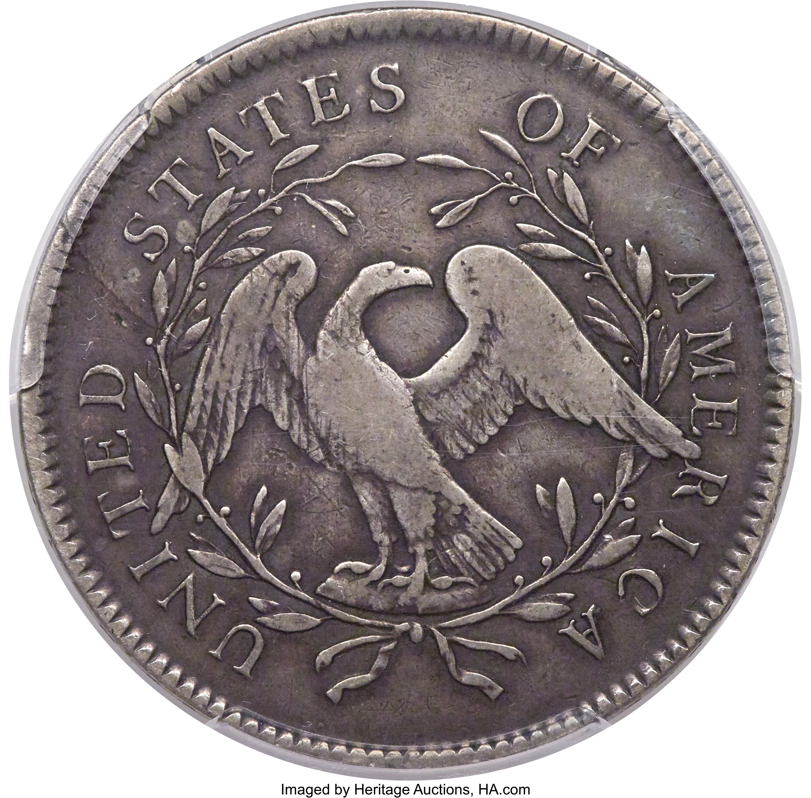1795 $1  Flowing Hair, 2 Leaves, B-2, BB-20 VF30 thumbnail 3