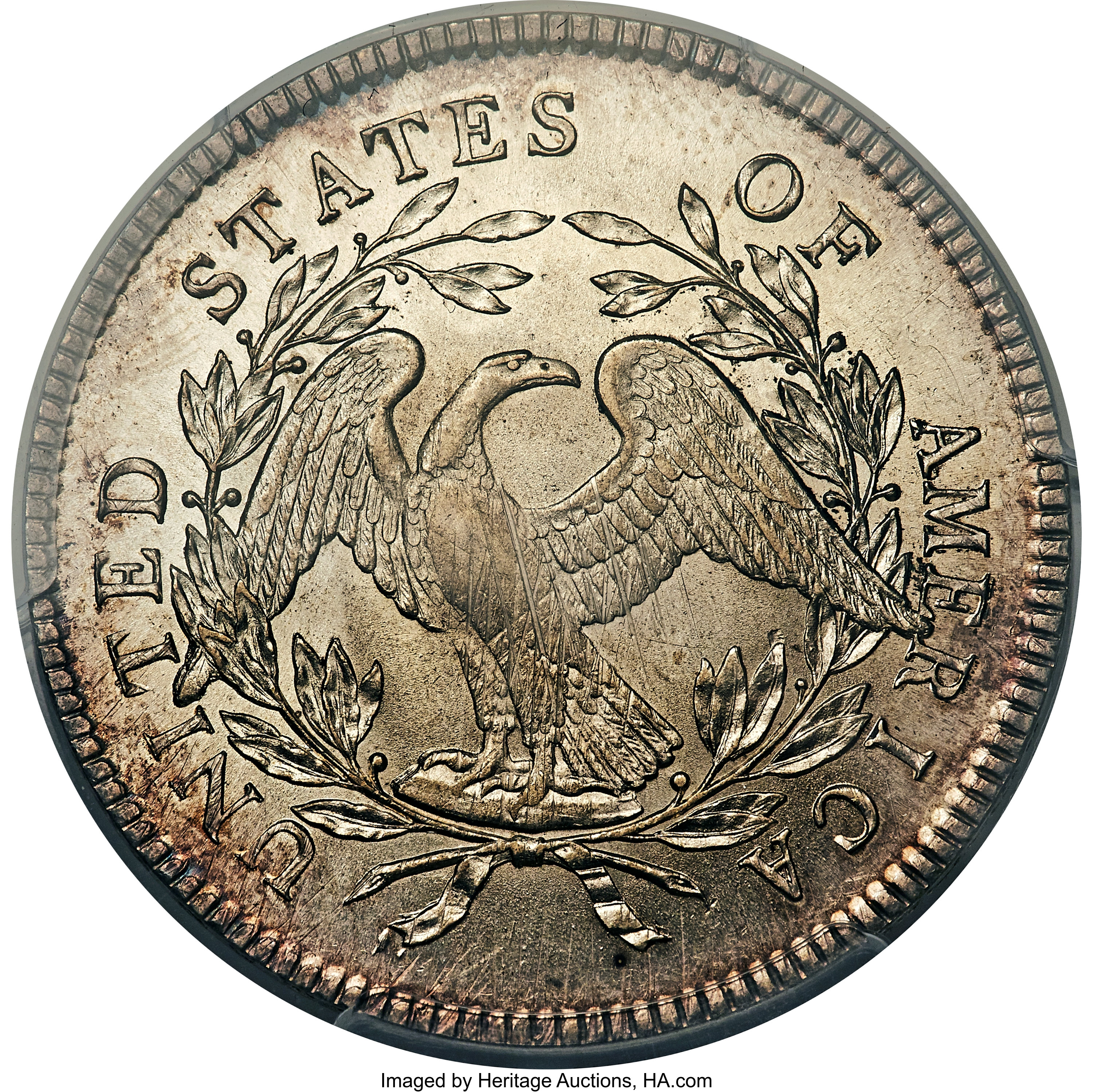 1795 $1  Flowing Hair, 3 Leaves, B-7, BB-18 MS63 CAC thumbnail 2