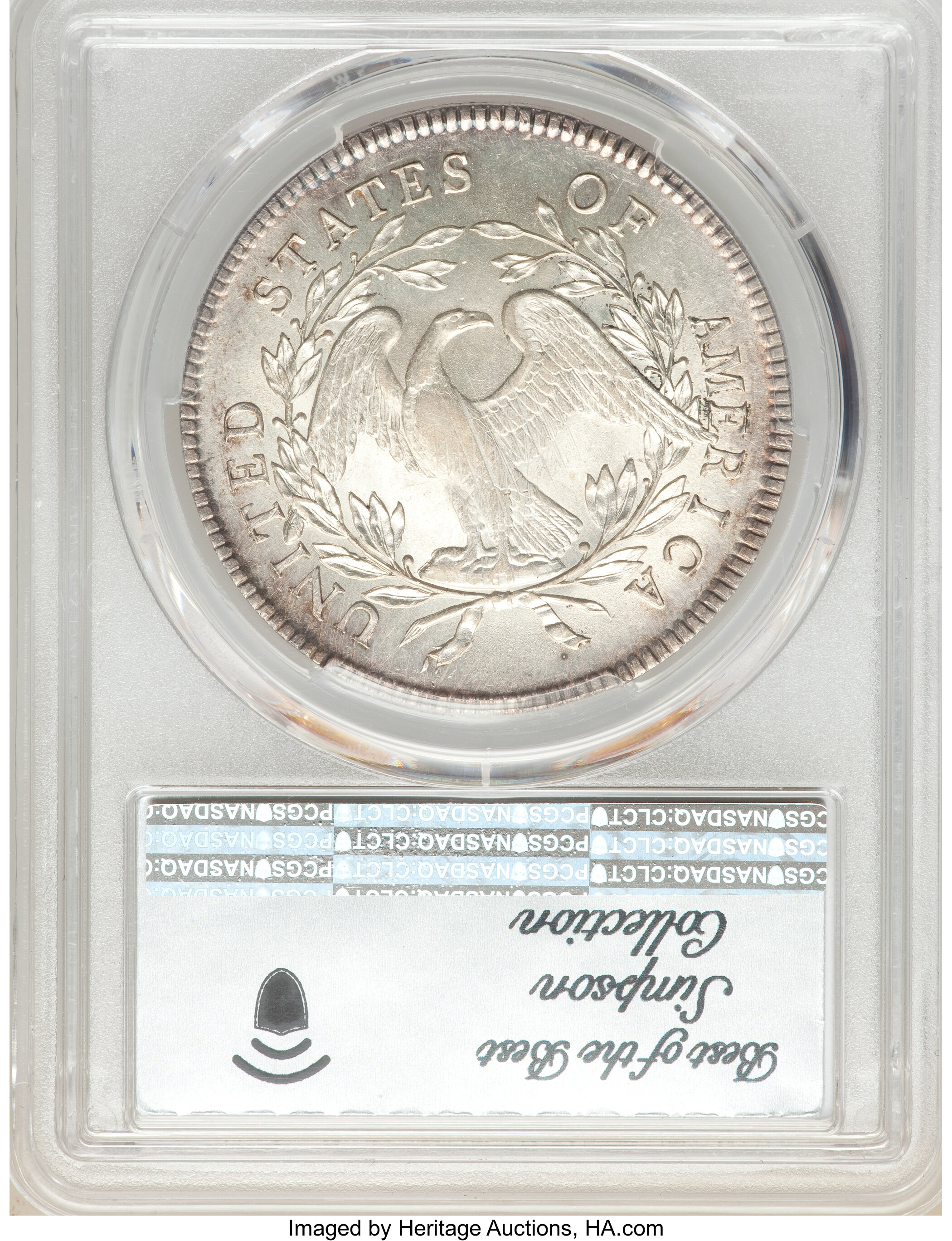 1795 $1  Flowing Hair, 3 Leaves, B-7, BB-18 MS63 CAC thumbnail 4
