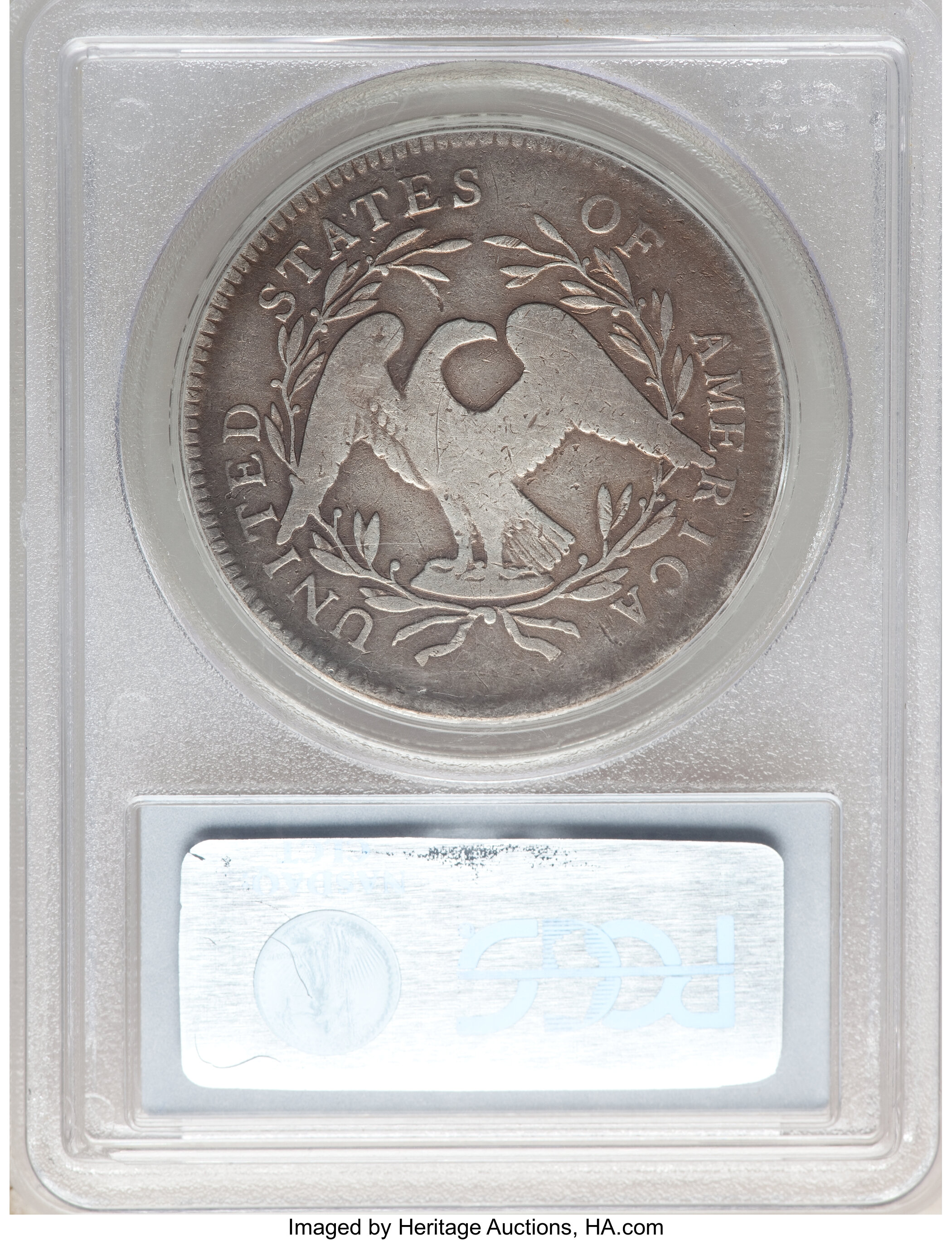 1795 $1  Flowing Hair, Silver Plug P1 thumbnail 8