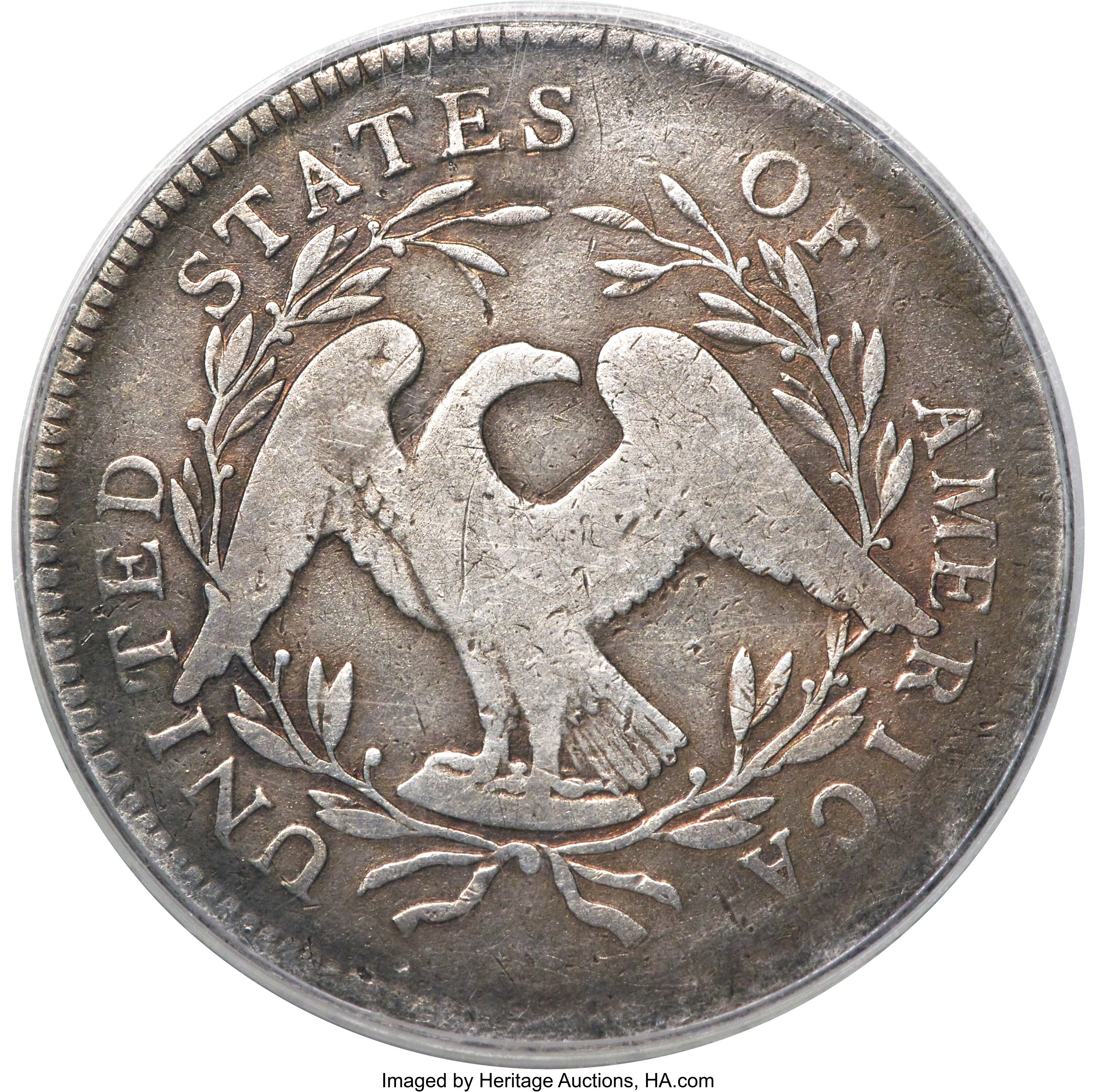 1795 $1  Flowing Hair, Silver Plug P1 thumbnail 9