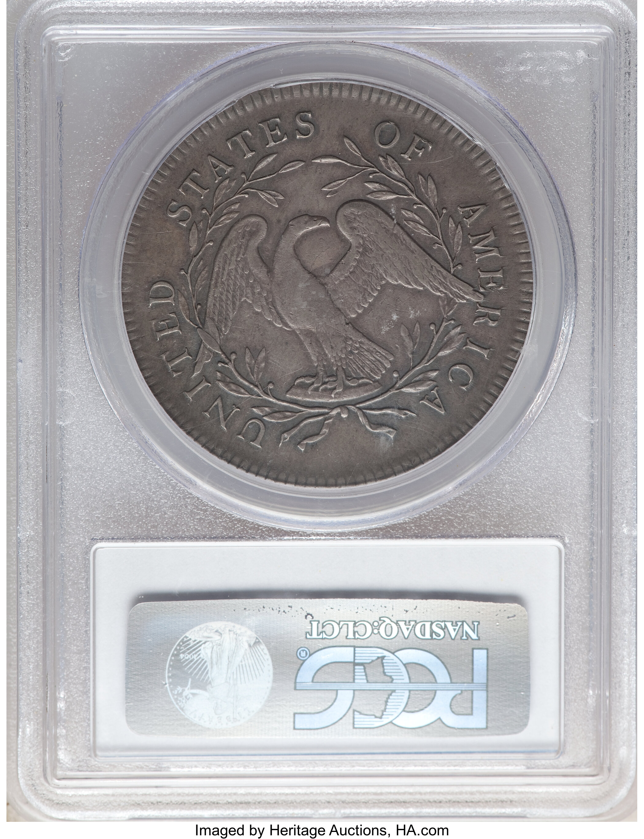 1795 $1  Flowing Hair, Silver Plug, 2 Leaves, B-4, BB-14 P1 thumbnail 13