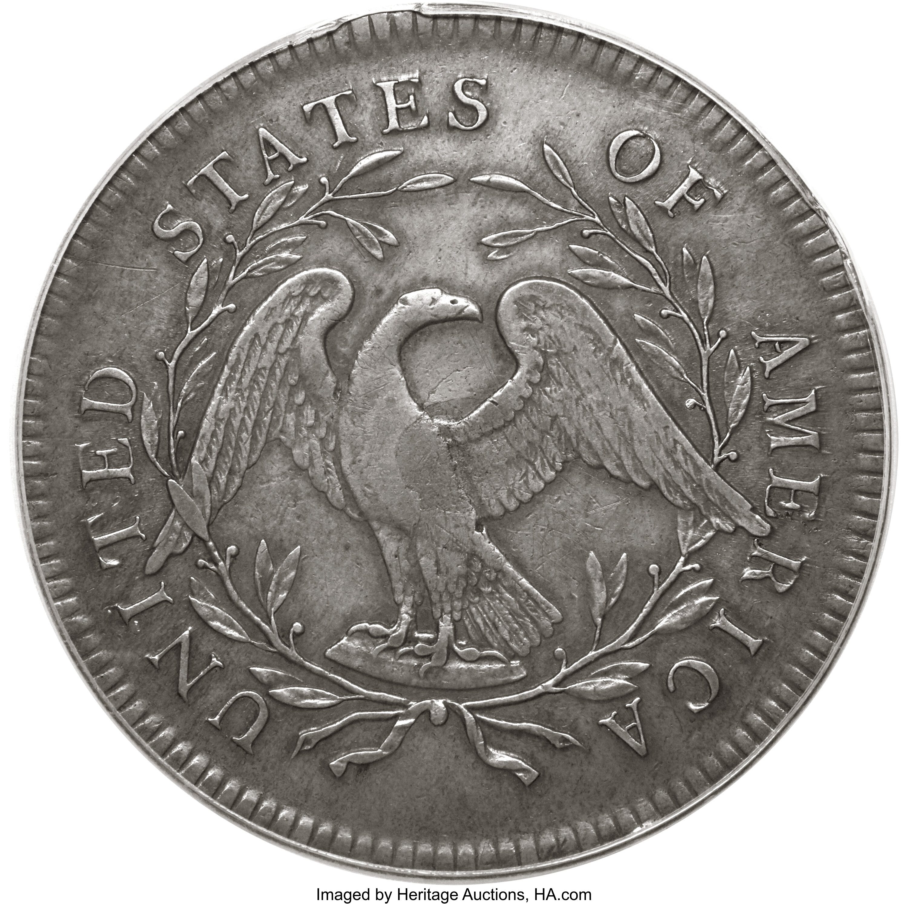 1795 $1  Flowing Hair, Silver Plug, 2 Leaves, B-4, BB-14 P1 thumbnail 14