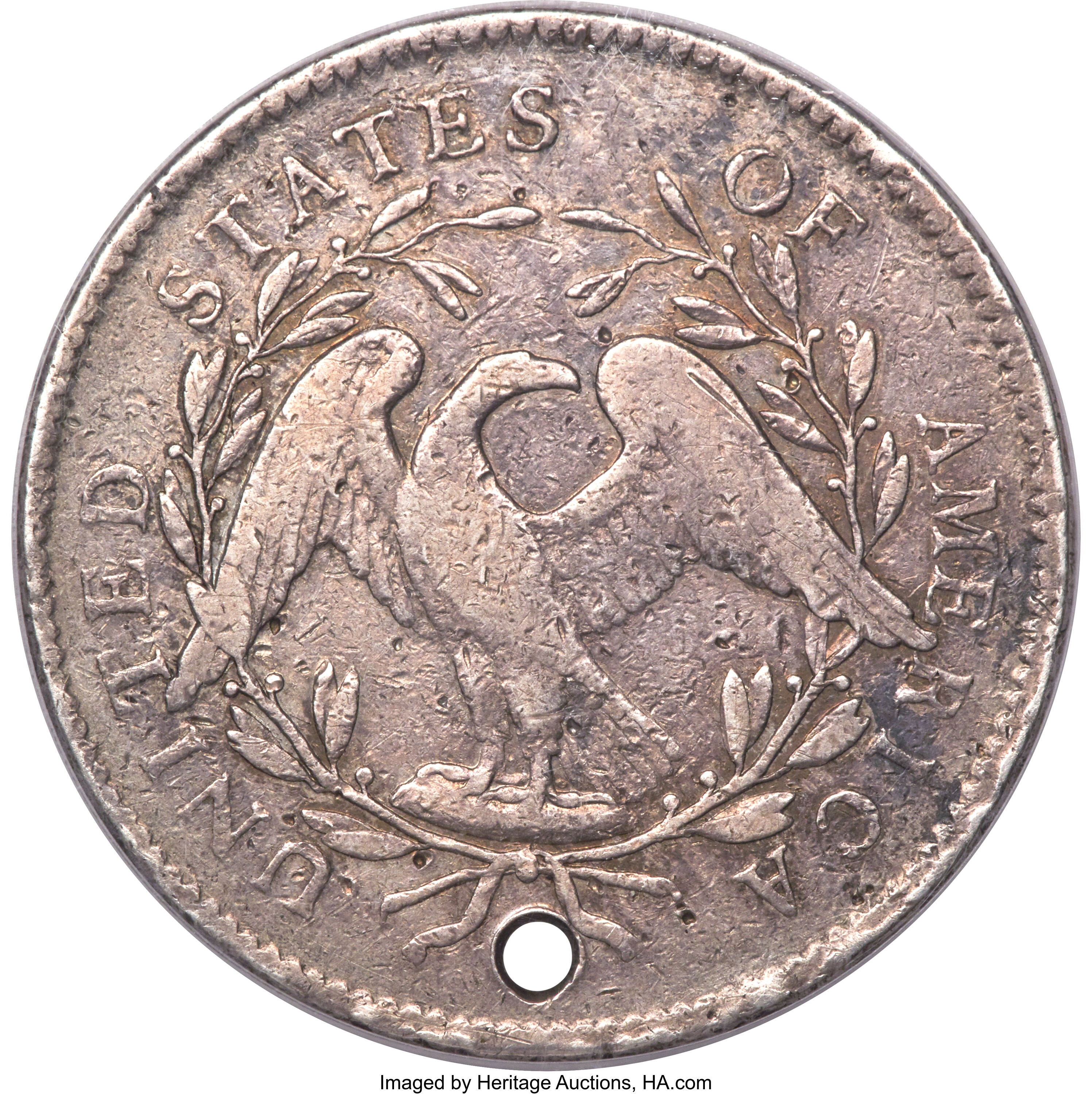 1795 $1  Flowing Hair, 2 Leaves, B-20, BB-16 VF20 thumbnail 3