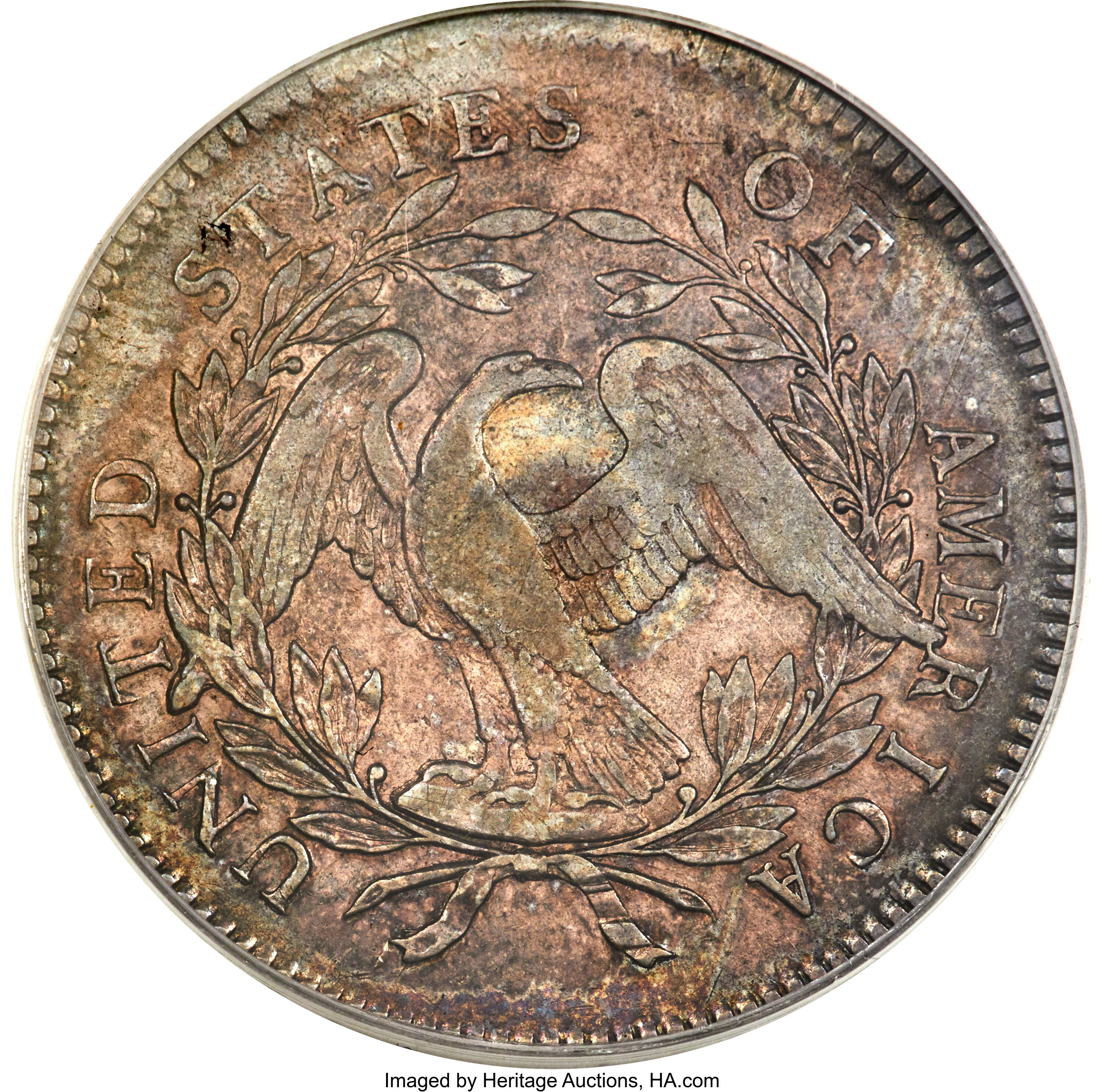 1795 $1  Flowing Hair, Silver Plug, 3 Leaves, B-7, BB-18 AU53 thumbnail 13