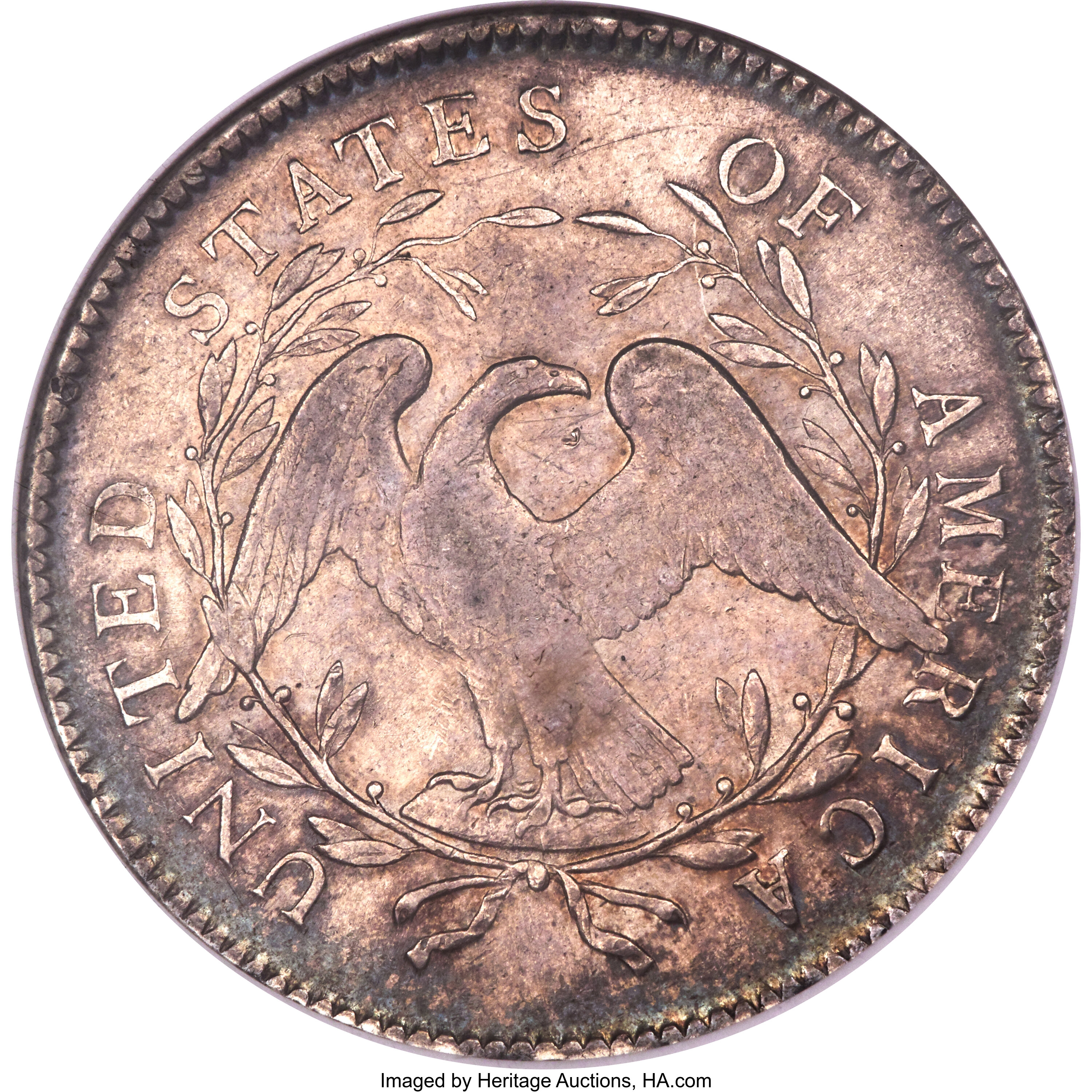 1795 $1  Flowing Hair, 2 Leaves, B-2, BB-20 XF45 CAC thumbnail 4