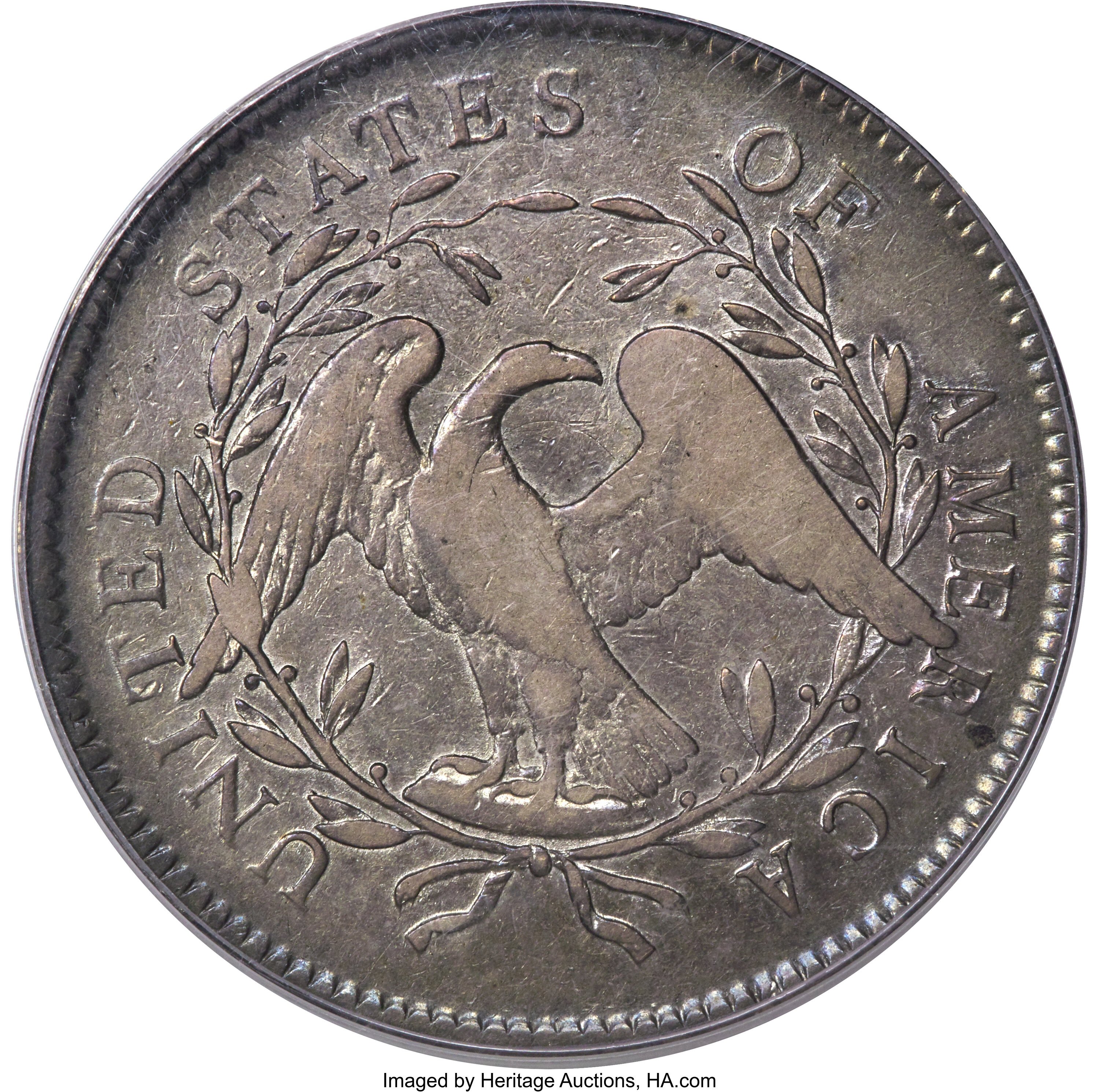 1795 $1  Flowing Hair, Silver Plug, 2 Leaves, B-1, BB-21 P1 thumbnail 6