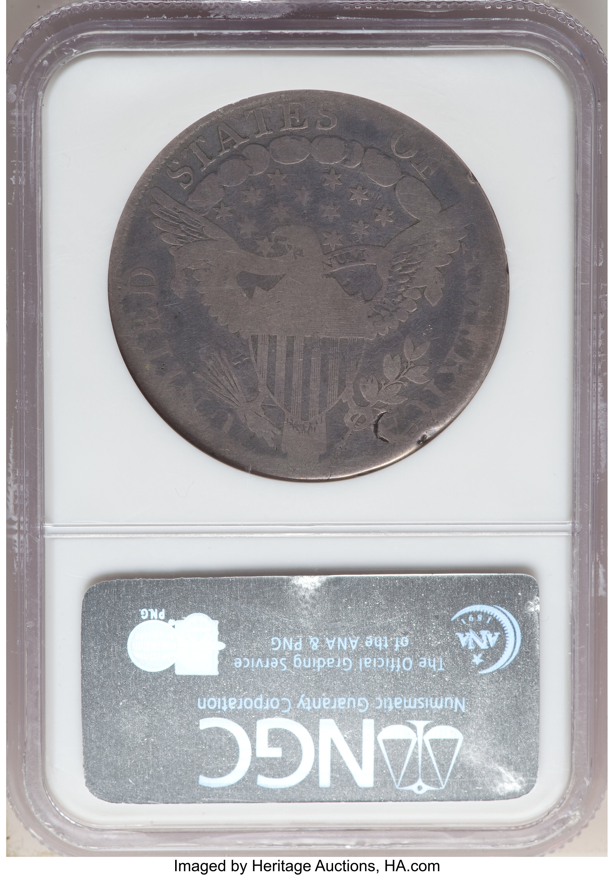 1798 $1  Large Eagle, Knob 9, 5 Vertical Lines, B-32, BB-91 AU50 CAC thumbnail 15