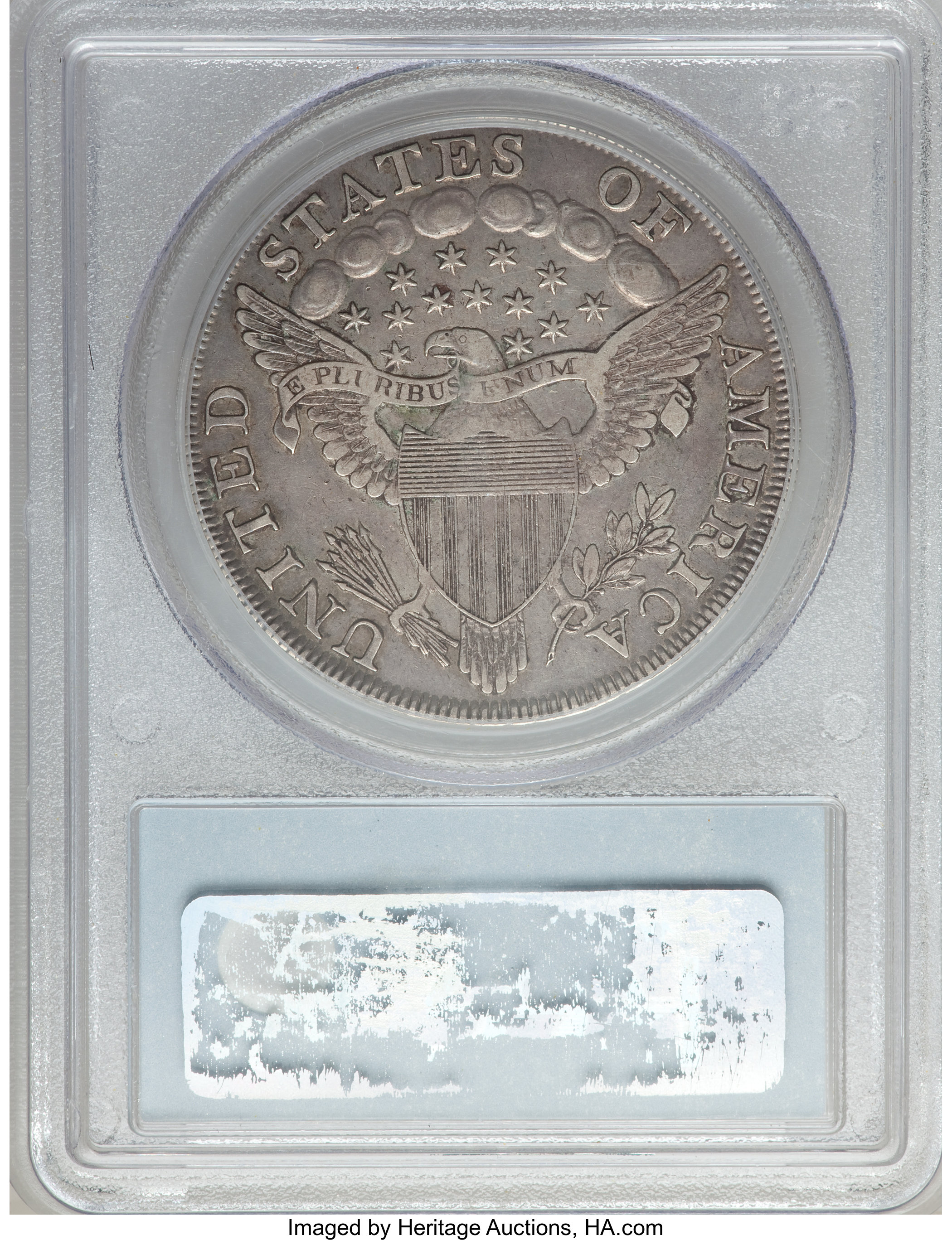 1798 $1  Large Eagle, Knob 9, 4 Vertical Lines, B-3, BB-94 VG10 CAC thumbnail 5