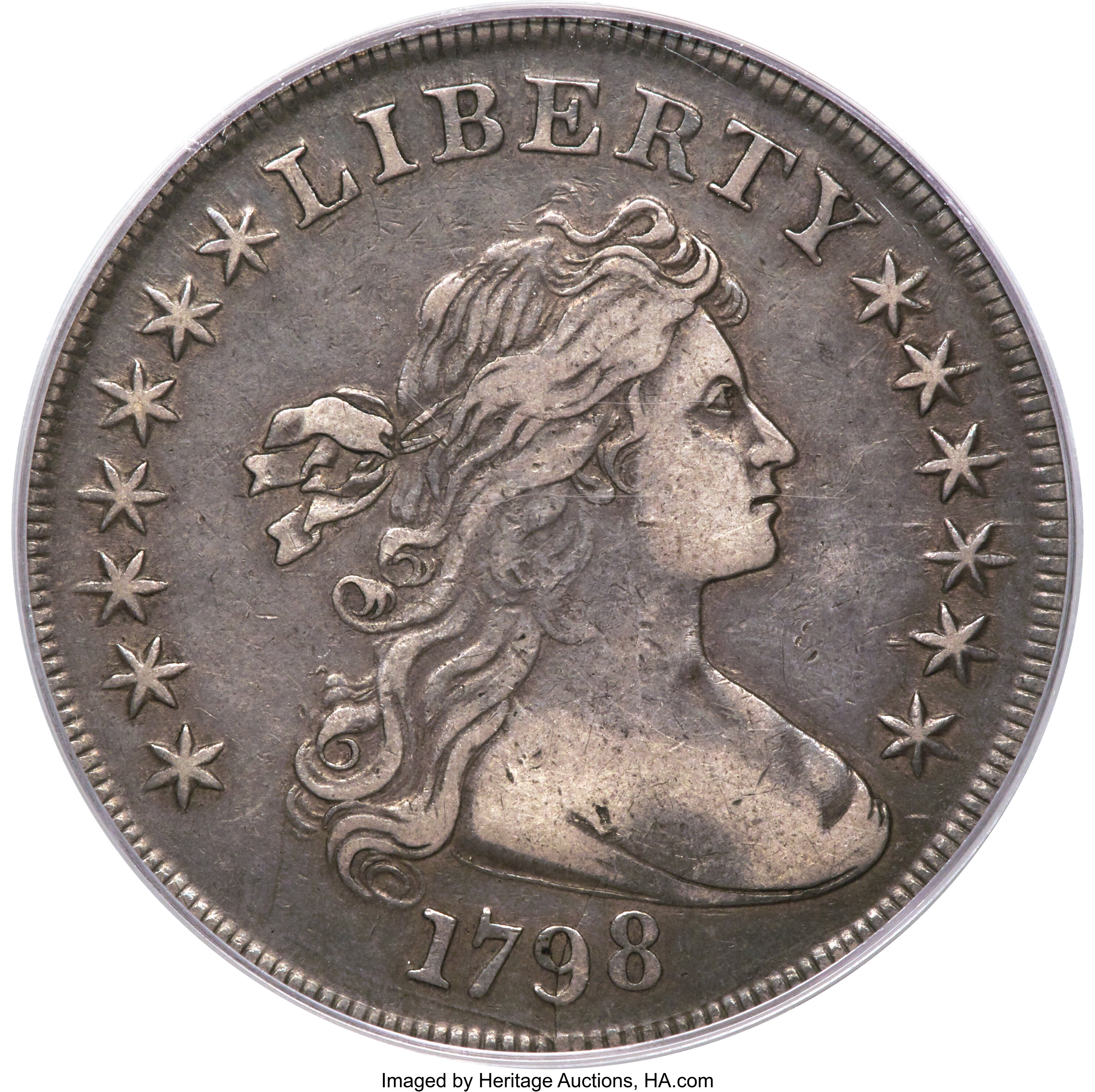 1798 $1  Large Eagle, Pointed 9, Close Date, B-31, BB-115 F15 thumbnail 24