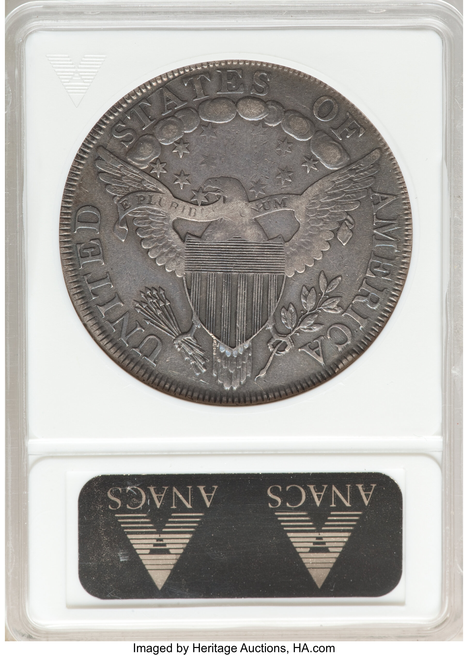 1798 $1  Large Eagle, Pointed 9, Wide Date, B-12, BB-120 VF35 CAC thumbnail 2