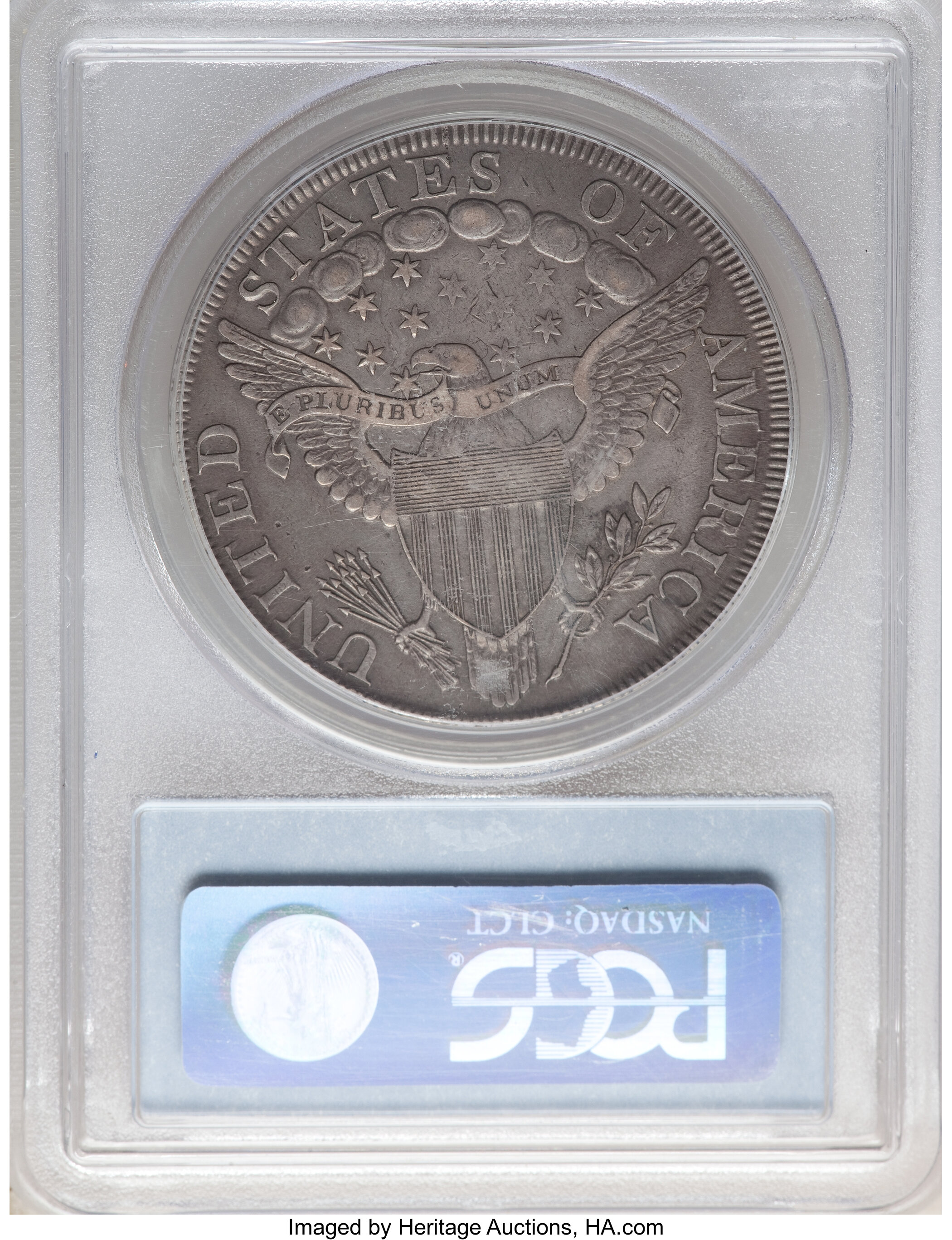 1798 $1  Large Eagle, Pointed 9, Wide Date, B-12, BB-120 MS62 CAC thumbnail 24