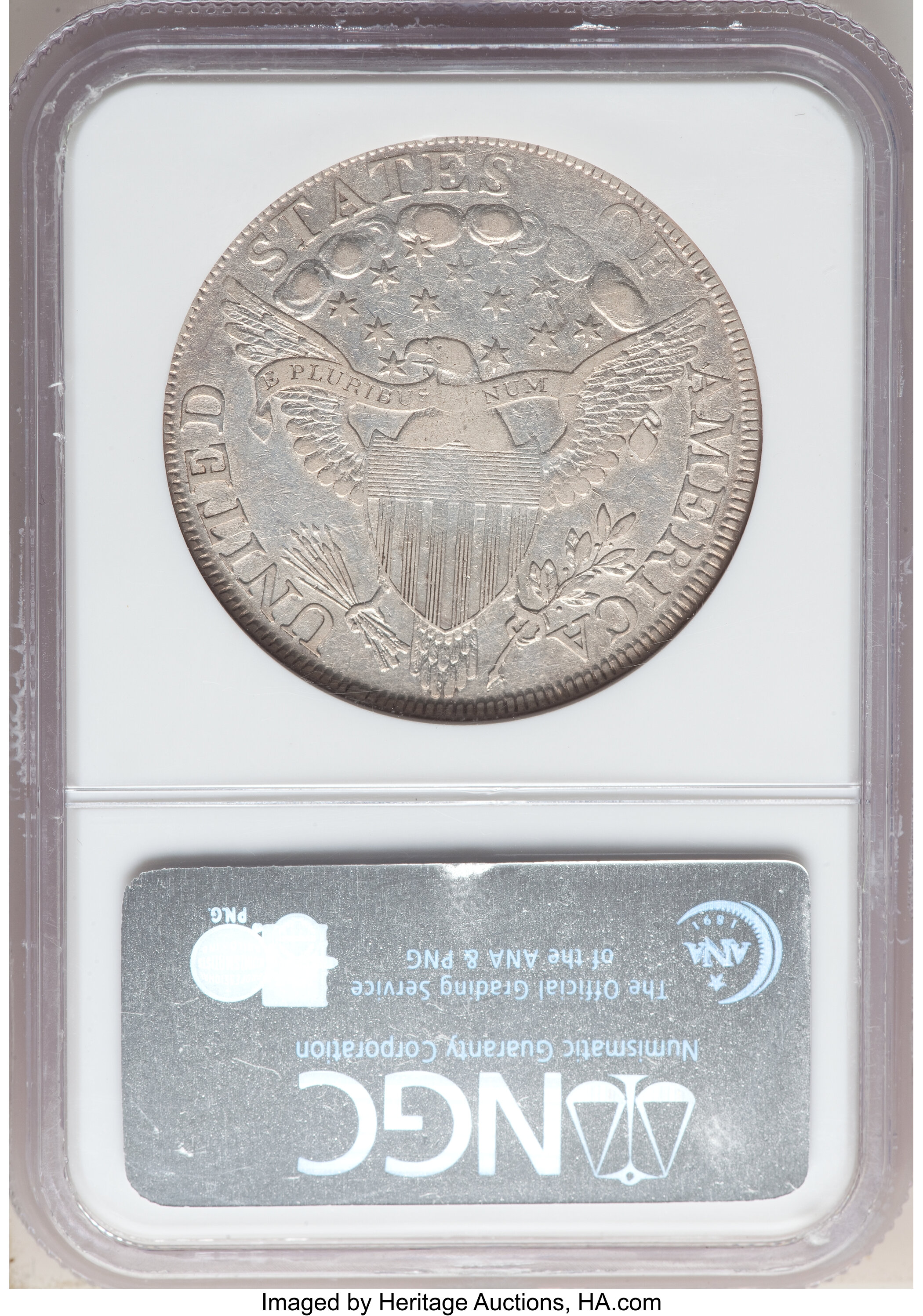 1798 $1  Large Eagle, Pointed 9, Close Date, B-25, BB-123 XF40 thumbnail 3