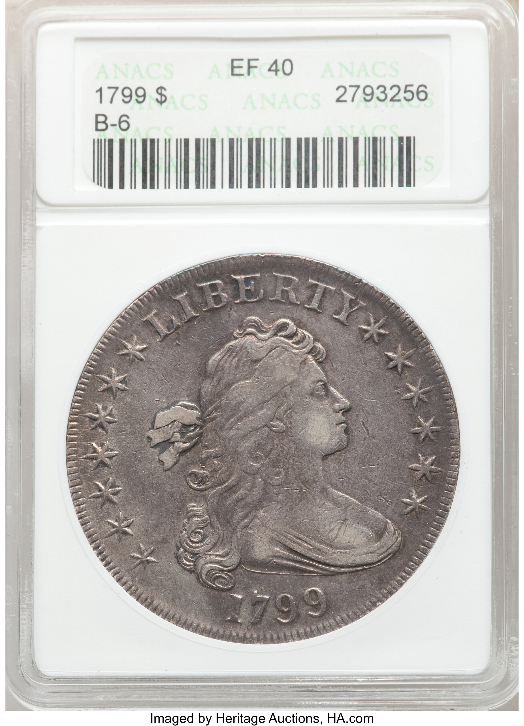 1799 $1  7x6 Stars, B-6, BB-162 XF40 thumbnail 5