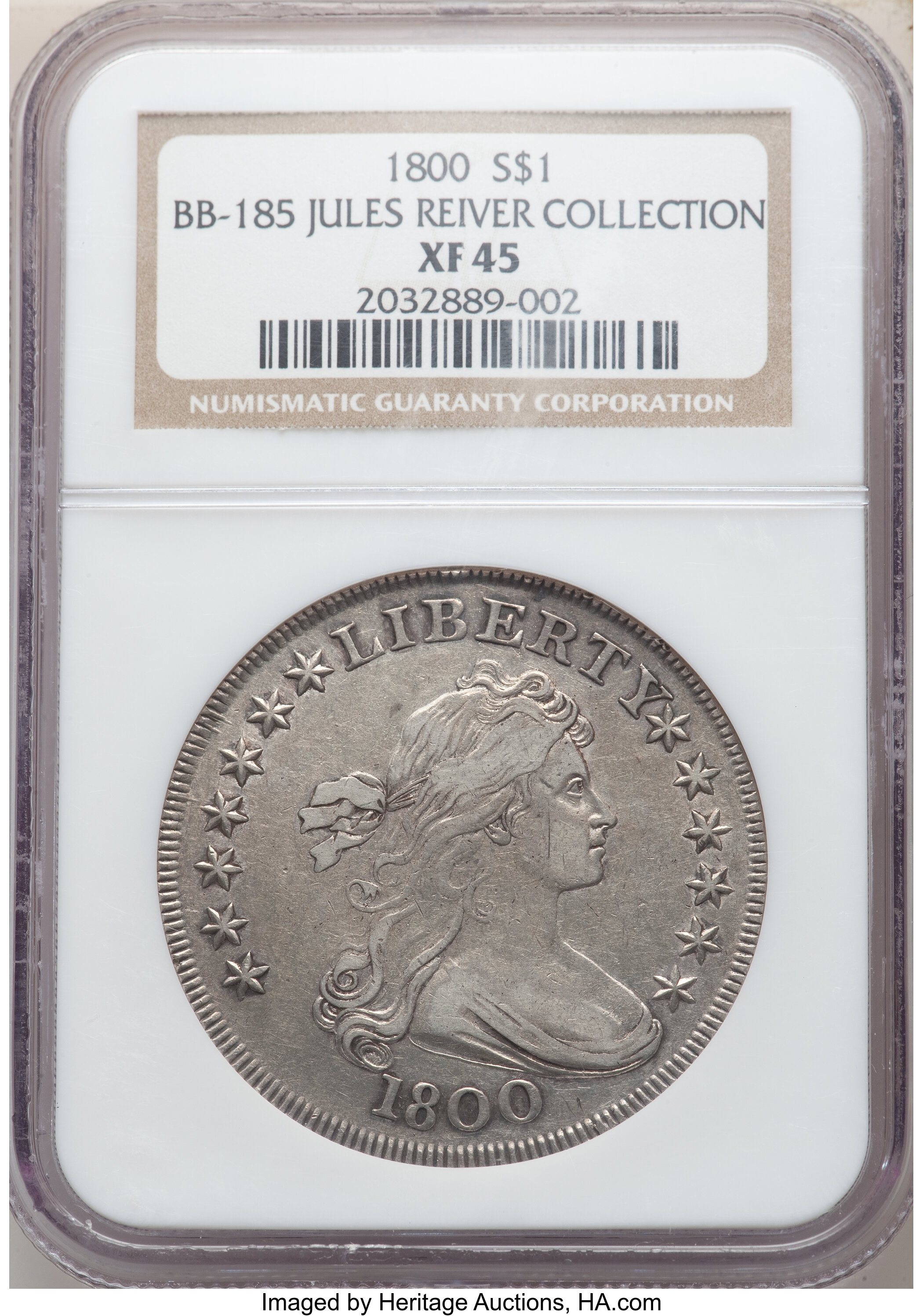 1800 $1  B-20, BB-185 AU58 thumbnail 9