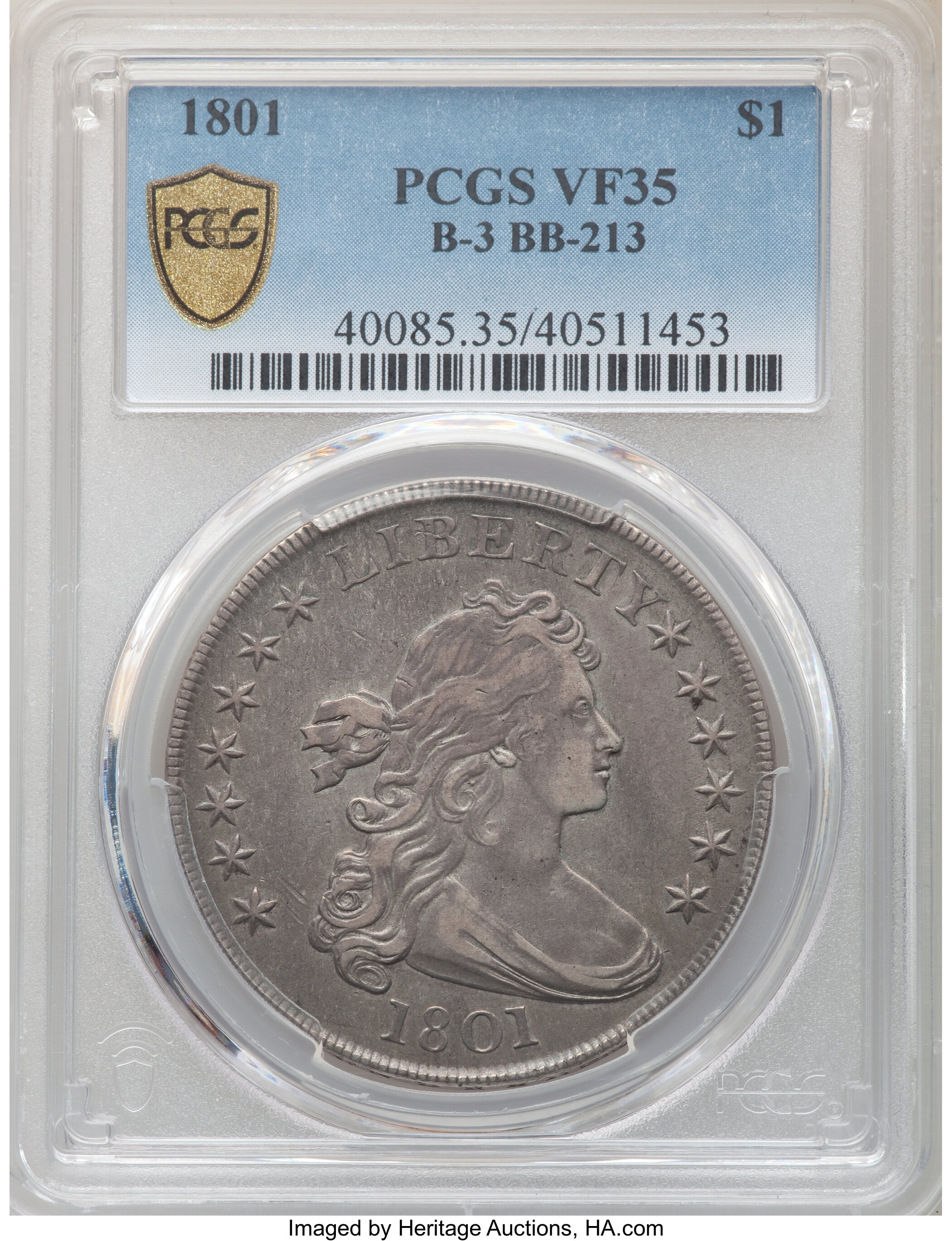 1801 $1  B-3, BB-213 VF35 thumbnail 6