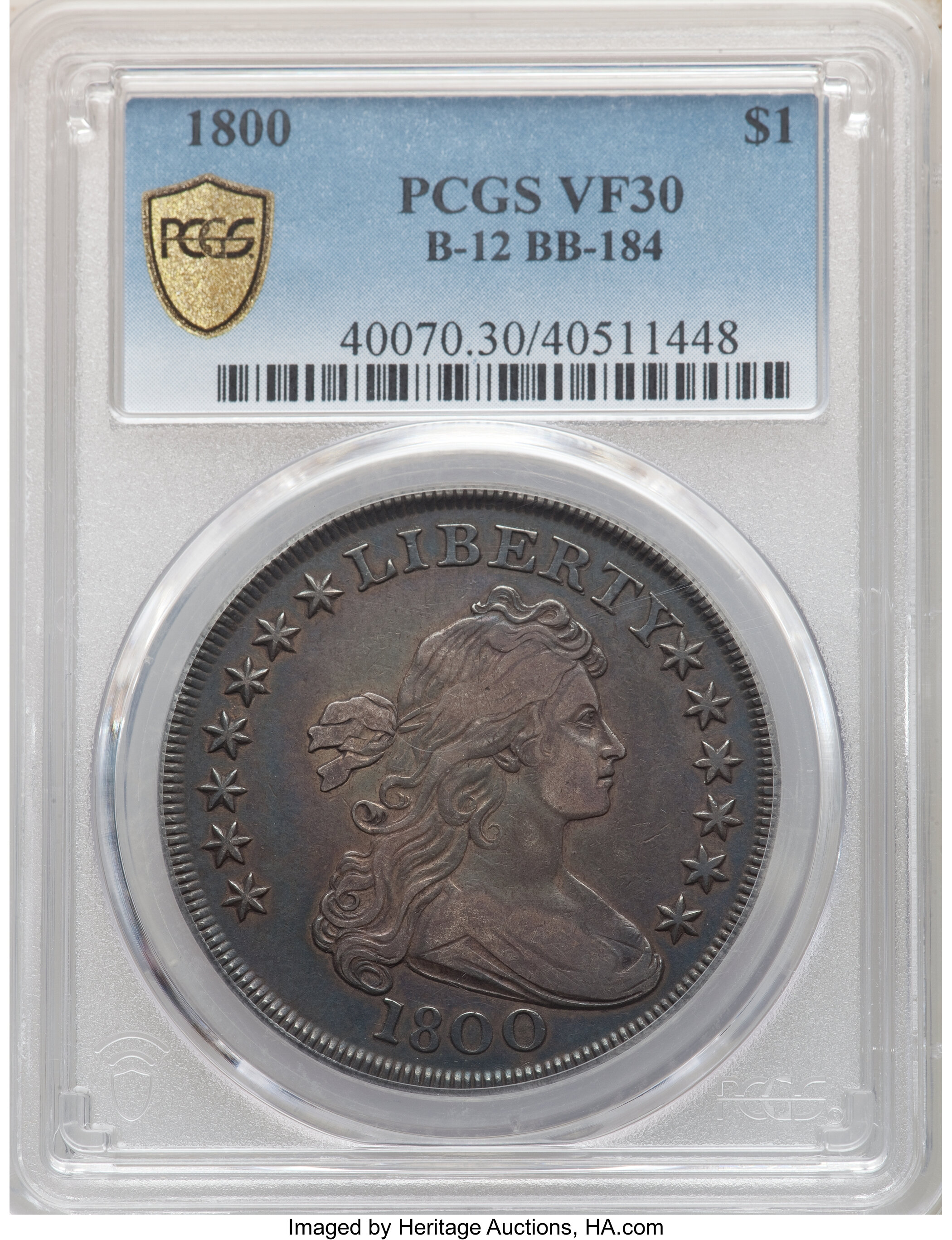 1800 $1  B-12, BB-184 VF20 thumbnail 14