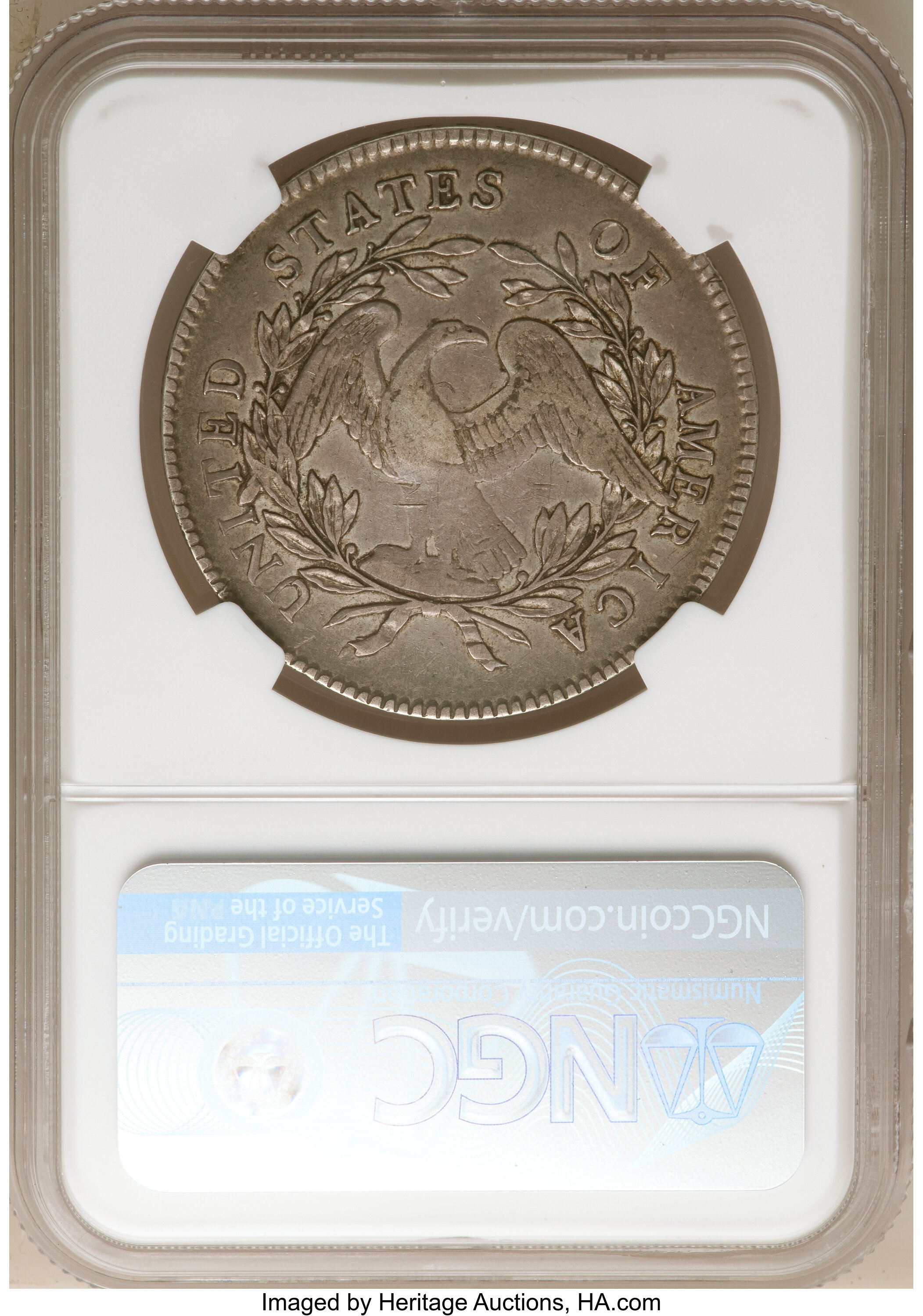 1795 $1  Flowing Hair, 3 Leaves, B-7, BB-18 XF40 thumbnail 2