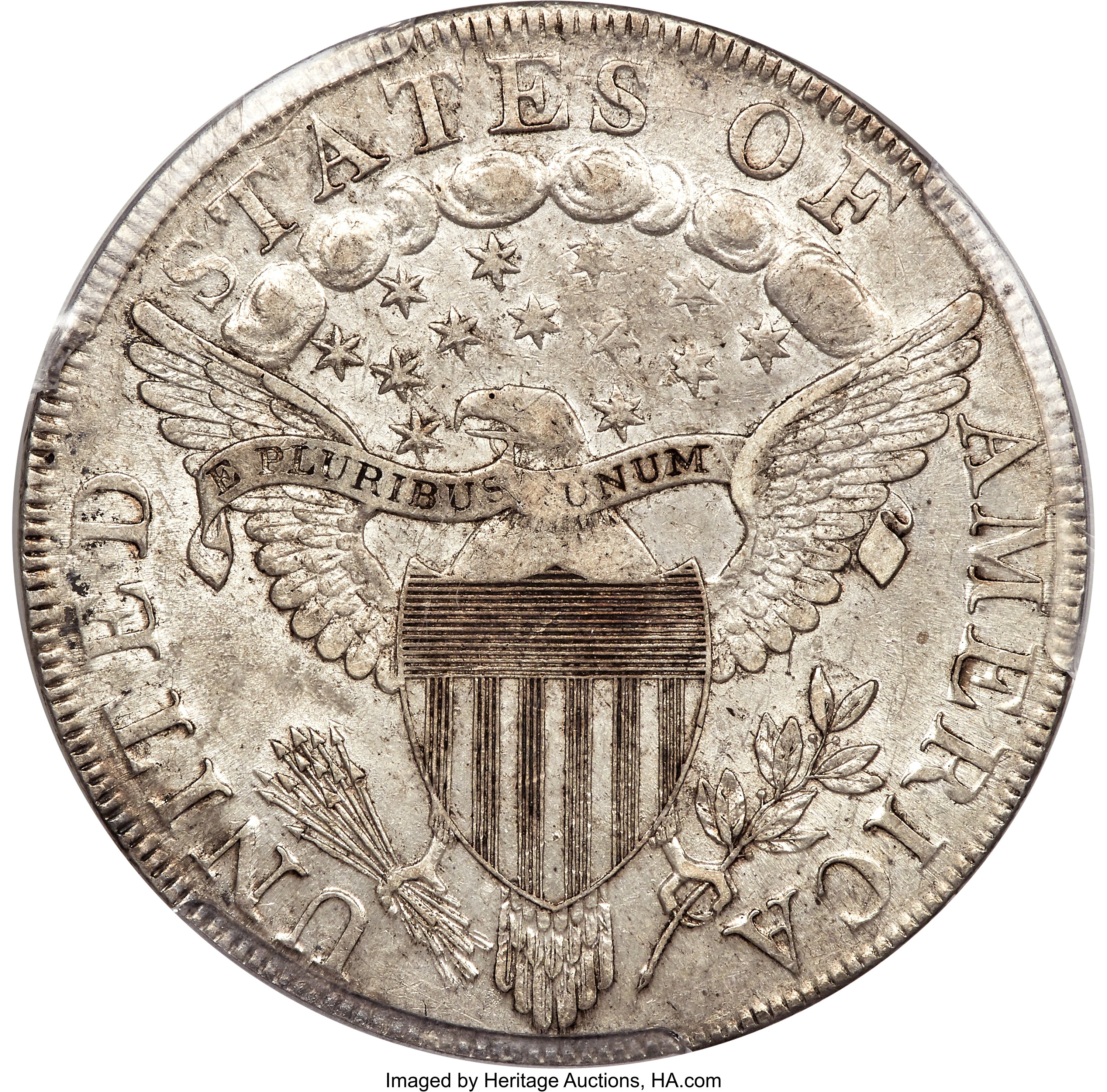 1798 $1  Large Eagle, Pointed 9, Wide Date, B-15, BB-112 MS63 thumbnail 22