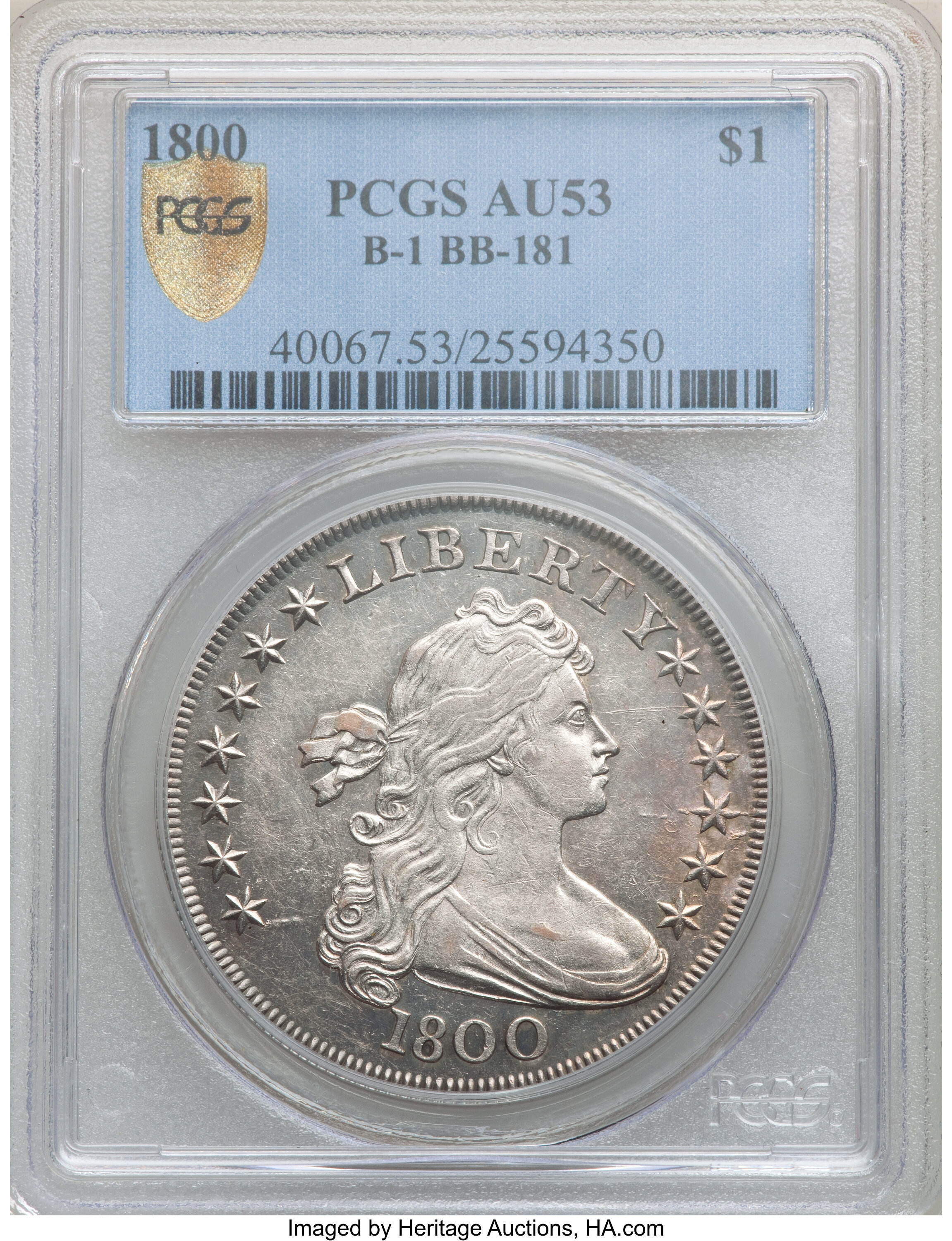 1800 $1  B-1, BB-181 MS63 CAC thumbnail 22