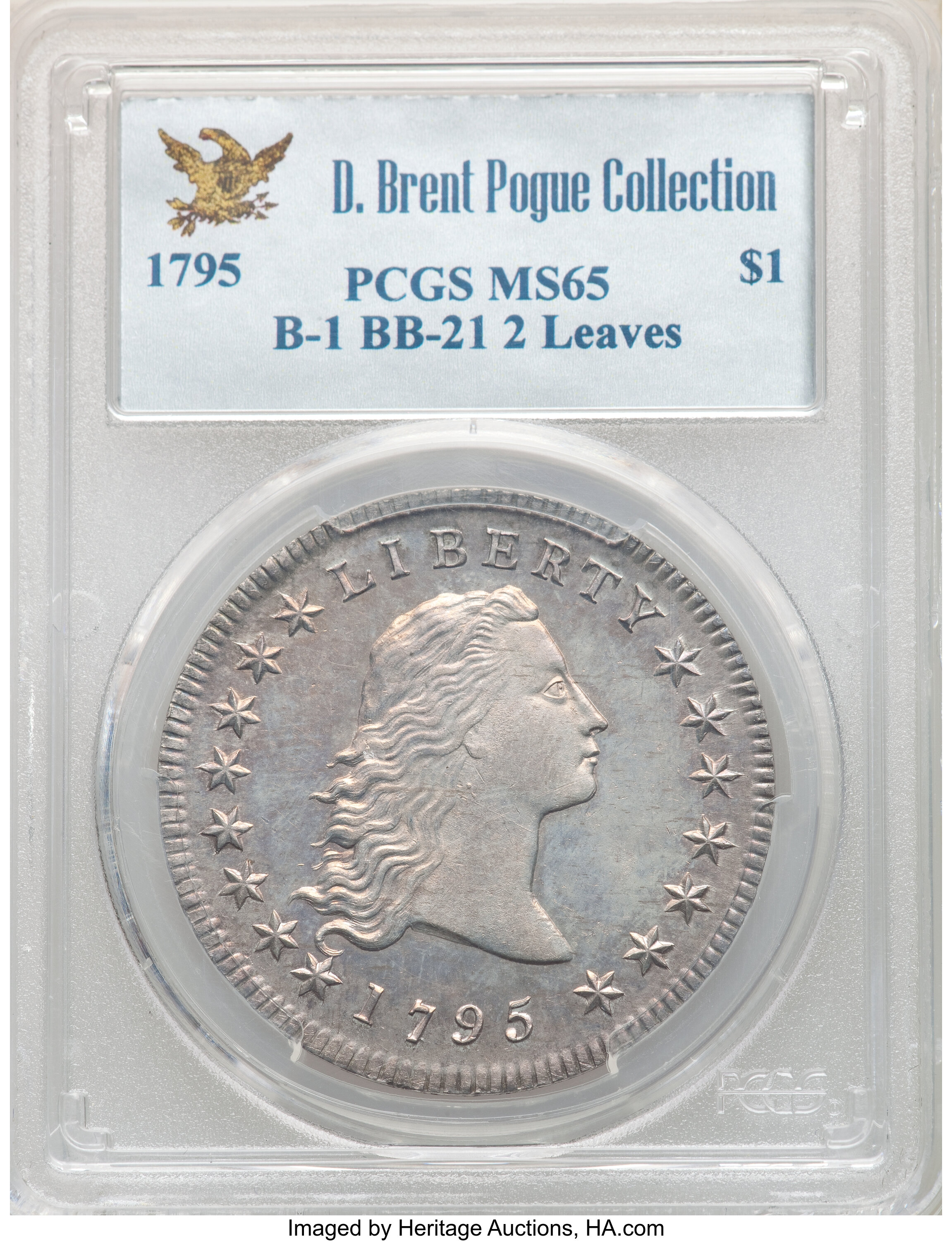 Flowing Hair Dollar $1  1794-1795 [Type] MS65 thumbnail 3