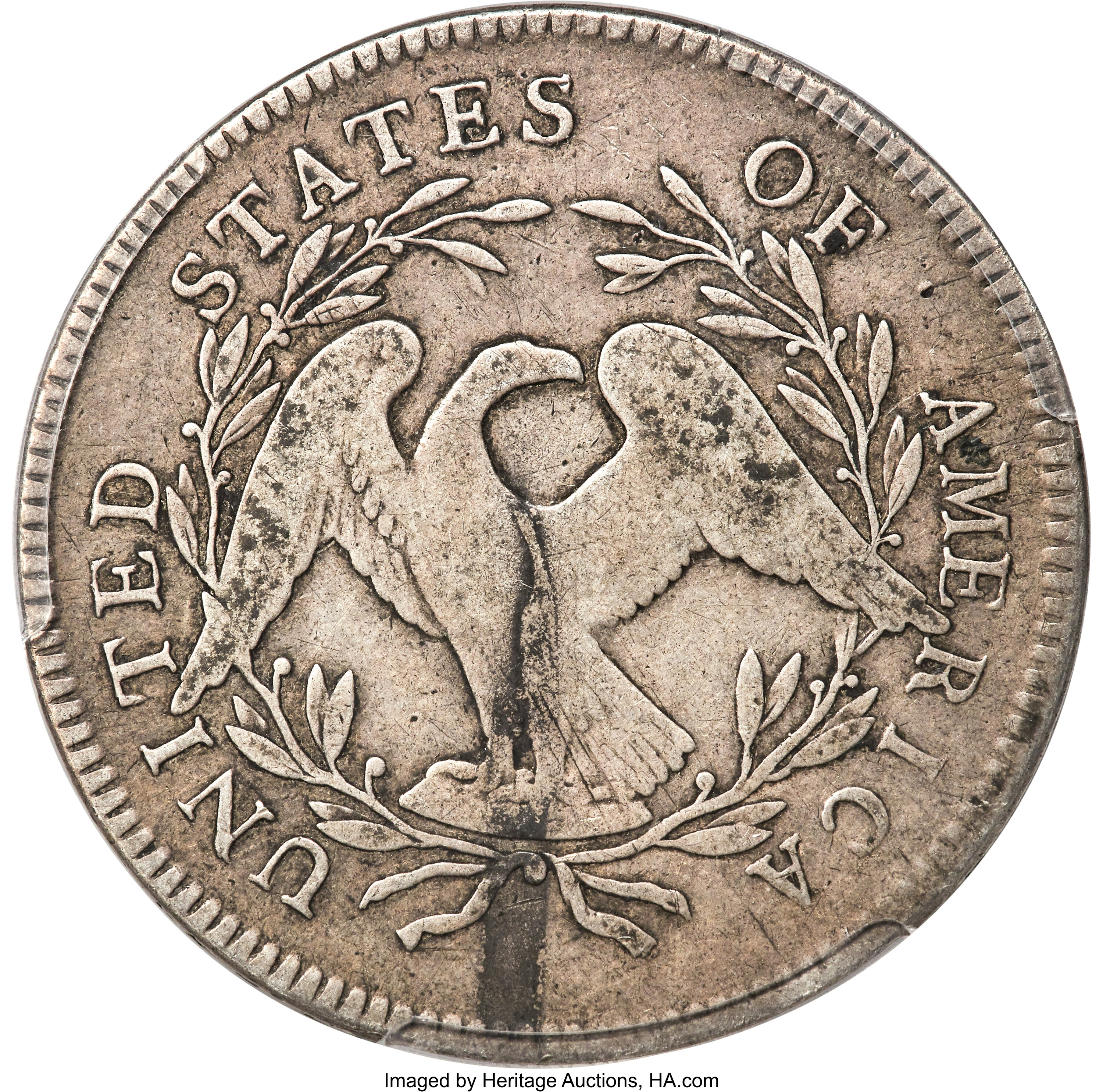 1795 $1  Flowing Hair, 2 Leaves, B-3, BB-11 P1 thumbnail 3