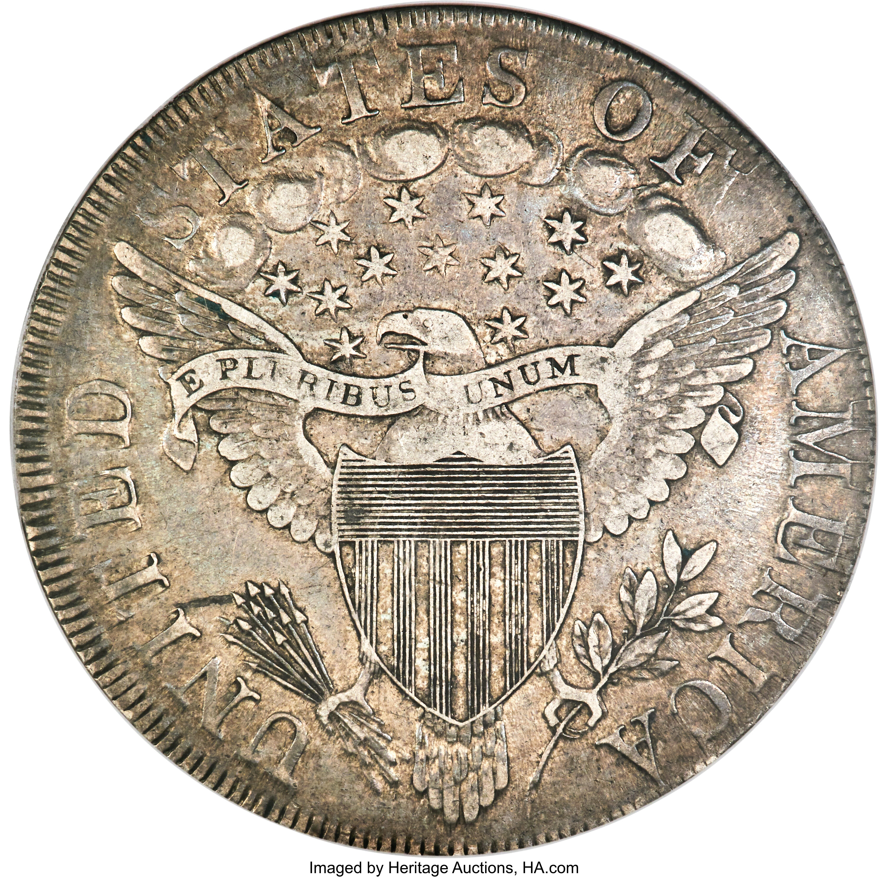 1798 $1  Large Eagle, Pointed 9, Close Date, B-27, BB-113 AG3 thumbnail 26