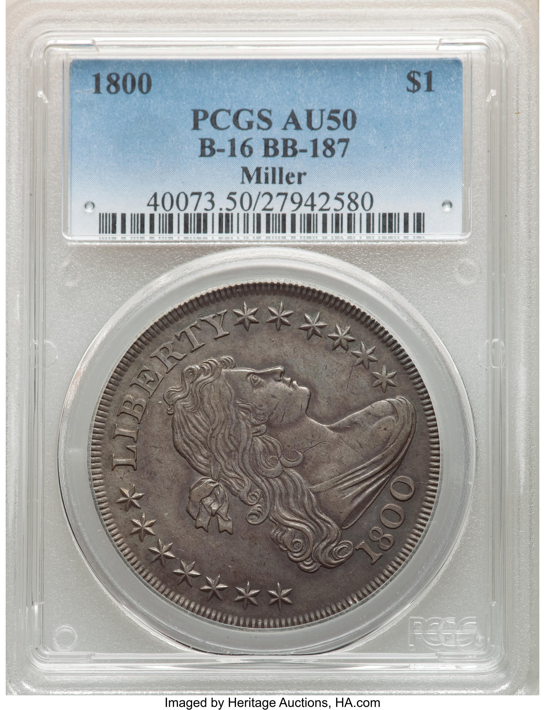 1800 $1  B-16, BB-187 MS66 thumbnail 23