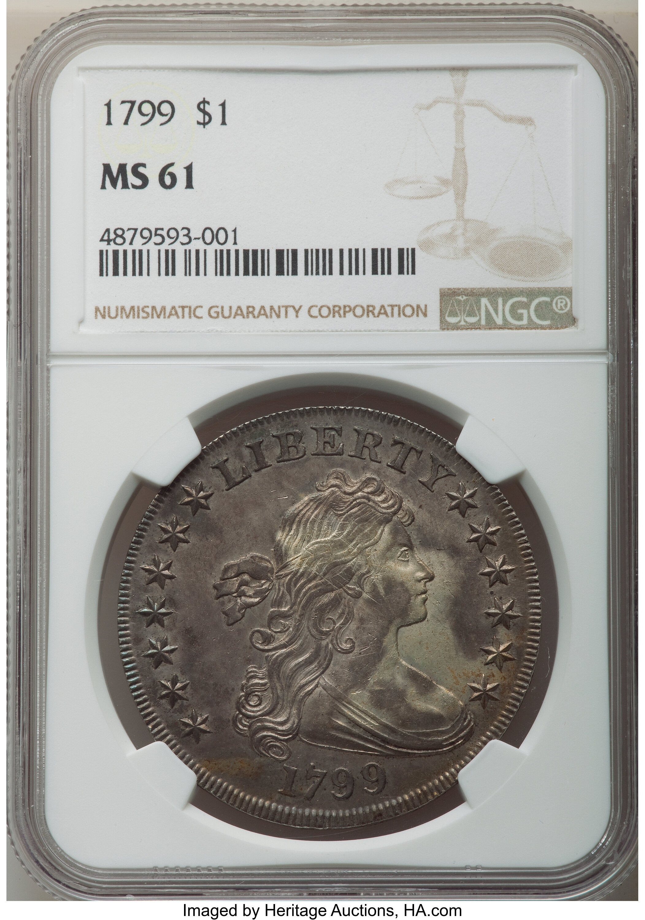 1799 $1  7x6 Stars, B-14, BB-167 MS60 thumbnail 3