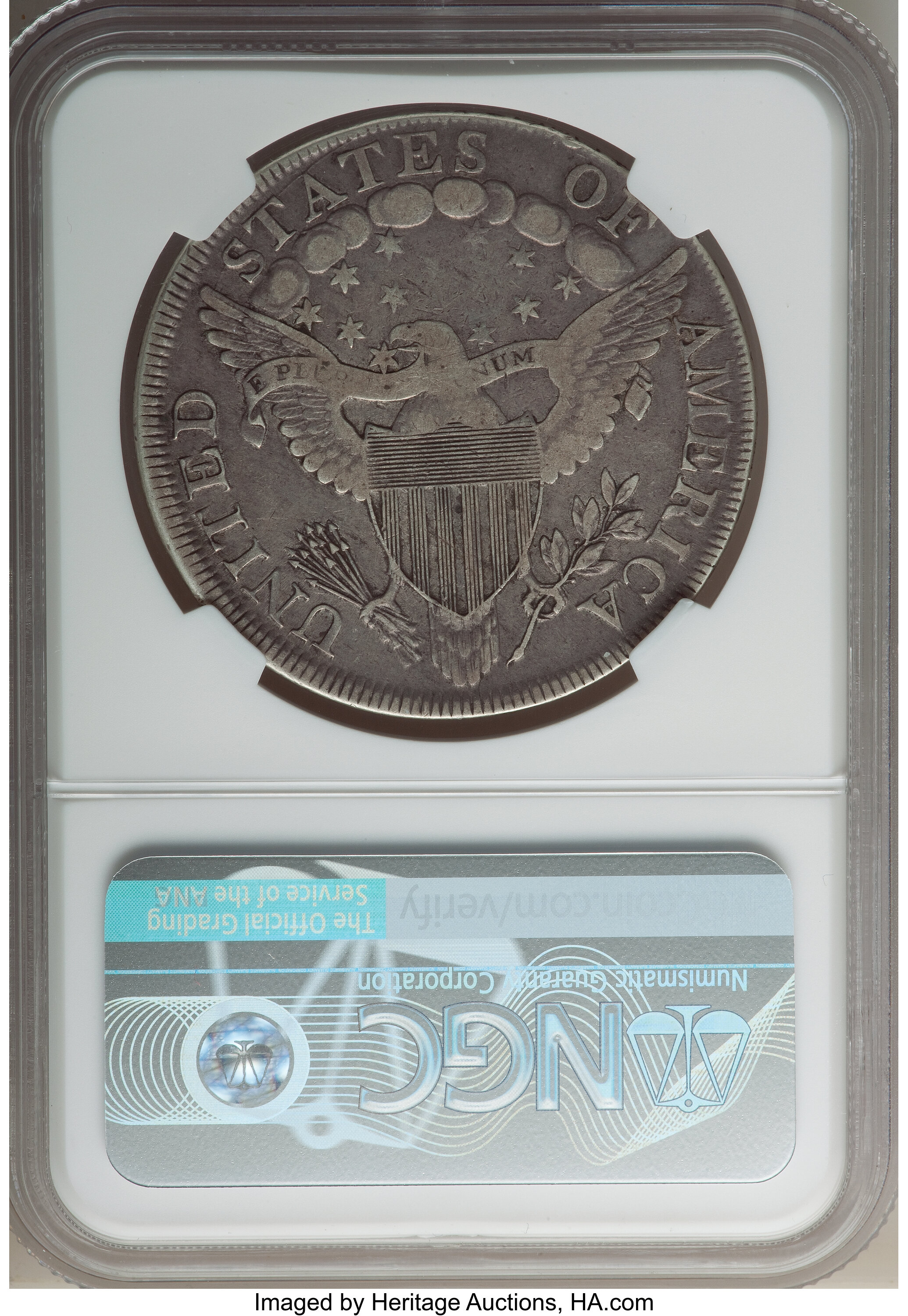 1798 $1  Large Eagle, Pointed 9, Wide Date, B-12, BB-120 VG10 CAC thumbnail 15