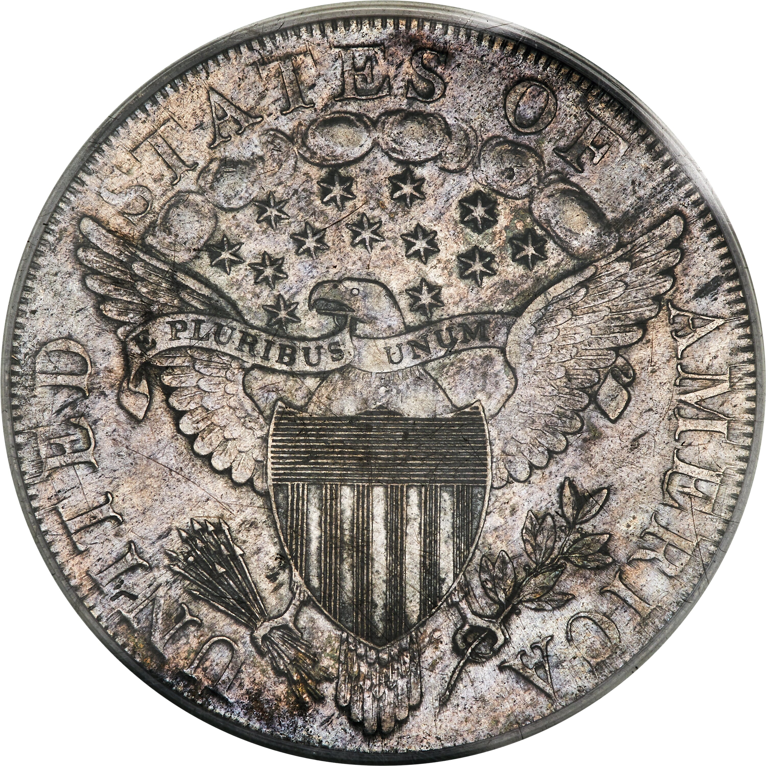 1798 $1  Large Eagle, Pointed 9, Close Date, B-27, BB-113 XF45 CAC thumbnail 5