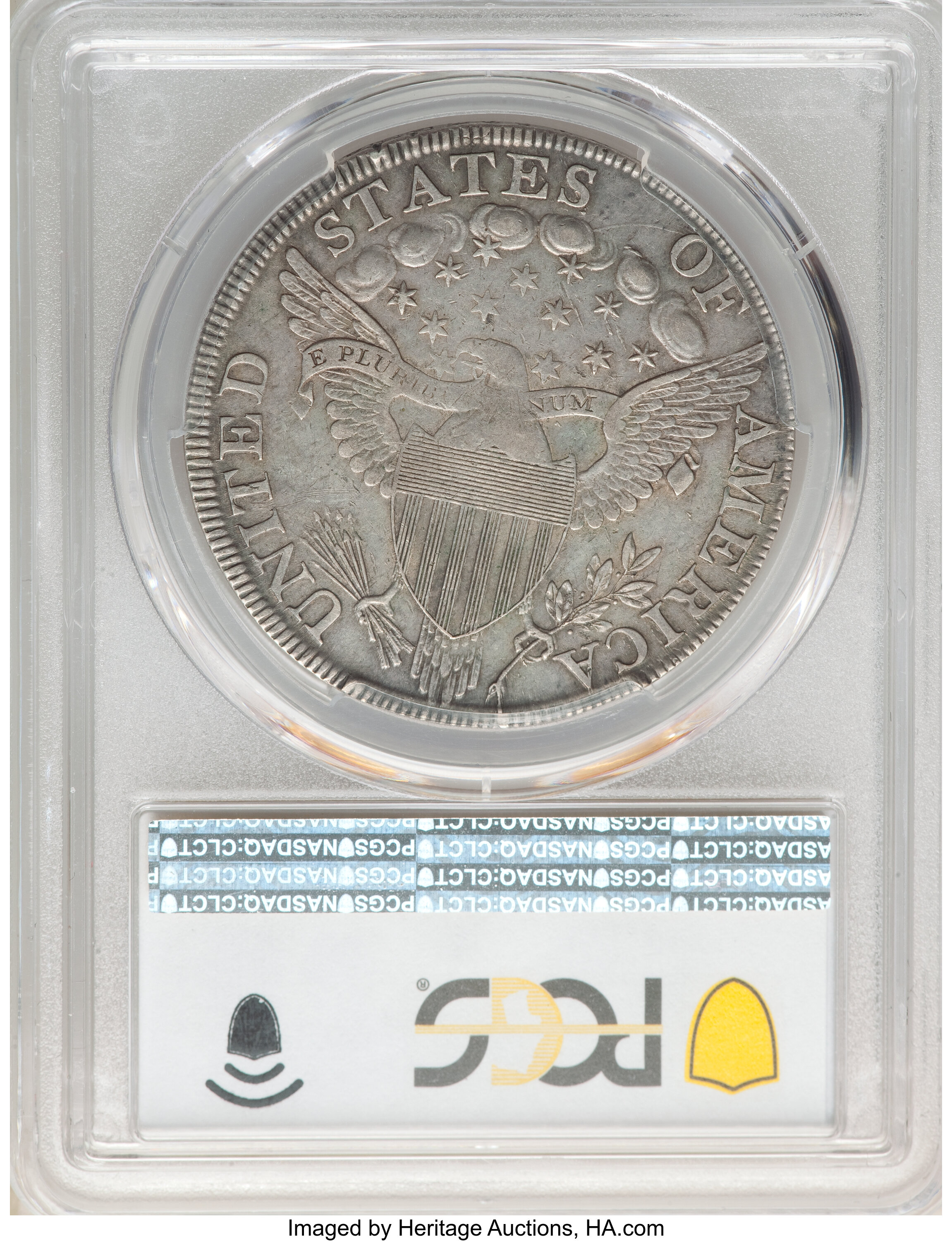 1798 $1  Large Eagle, Pointed 9, 5 Berries, B-24, BB-124 MS62 CAC thumbnail 18