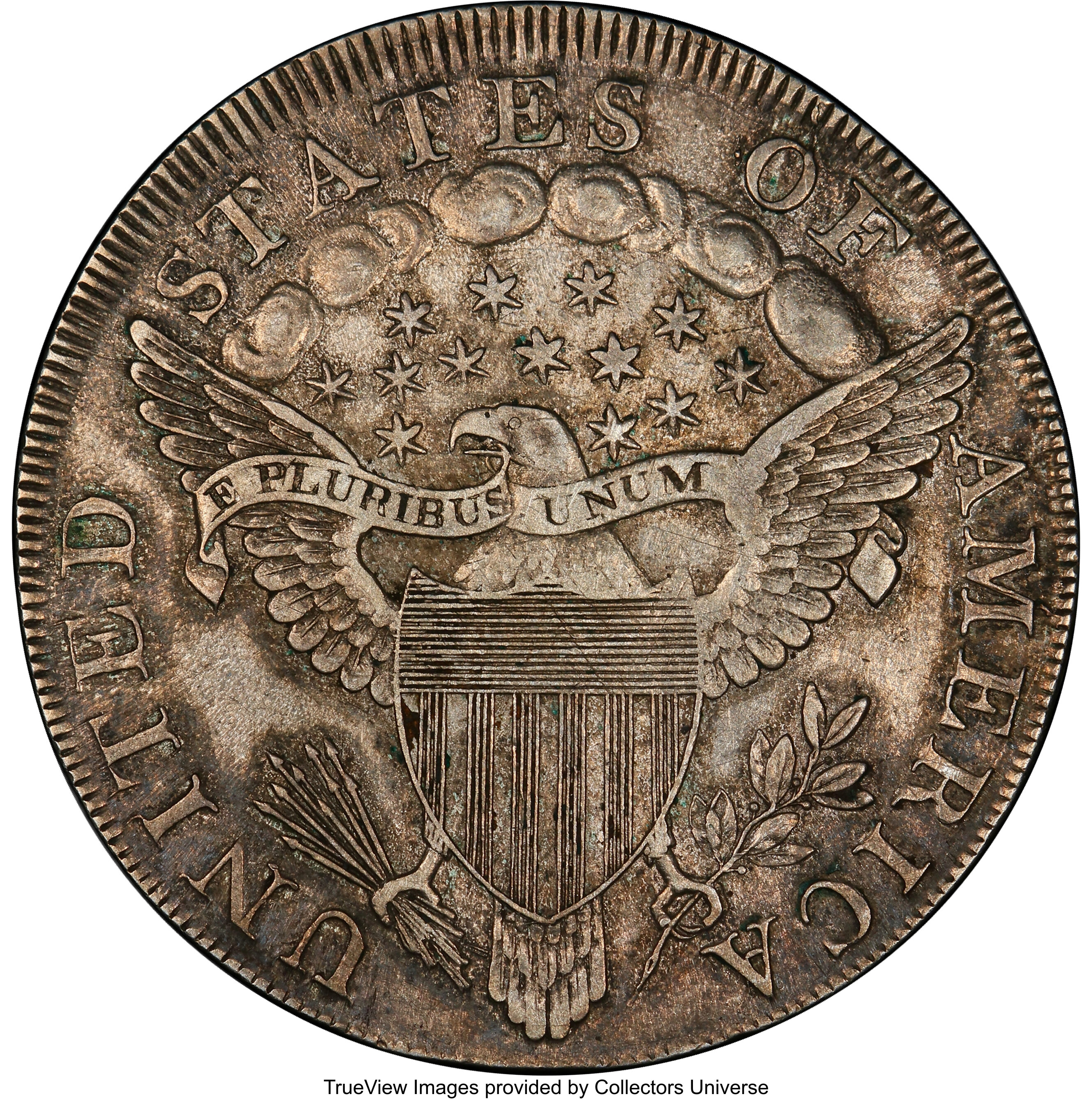 1798 $1  Large Eagle, Pointed 9, Close Date, B-9, BB-121 AU53 thumbnail 8