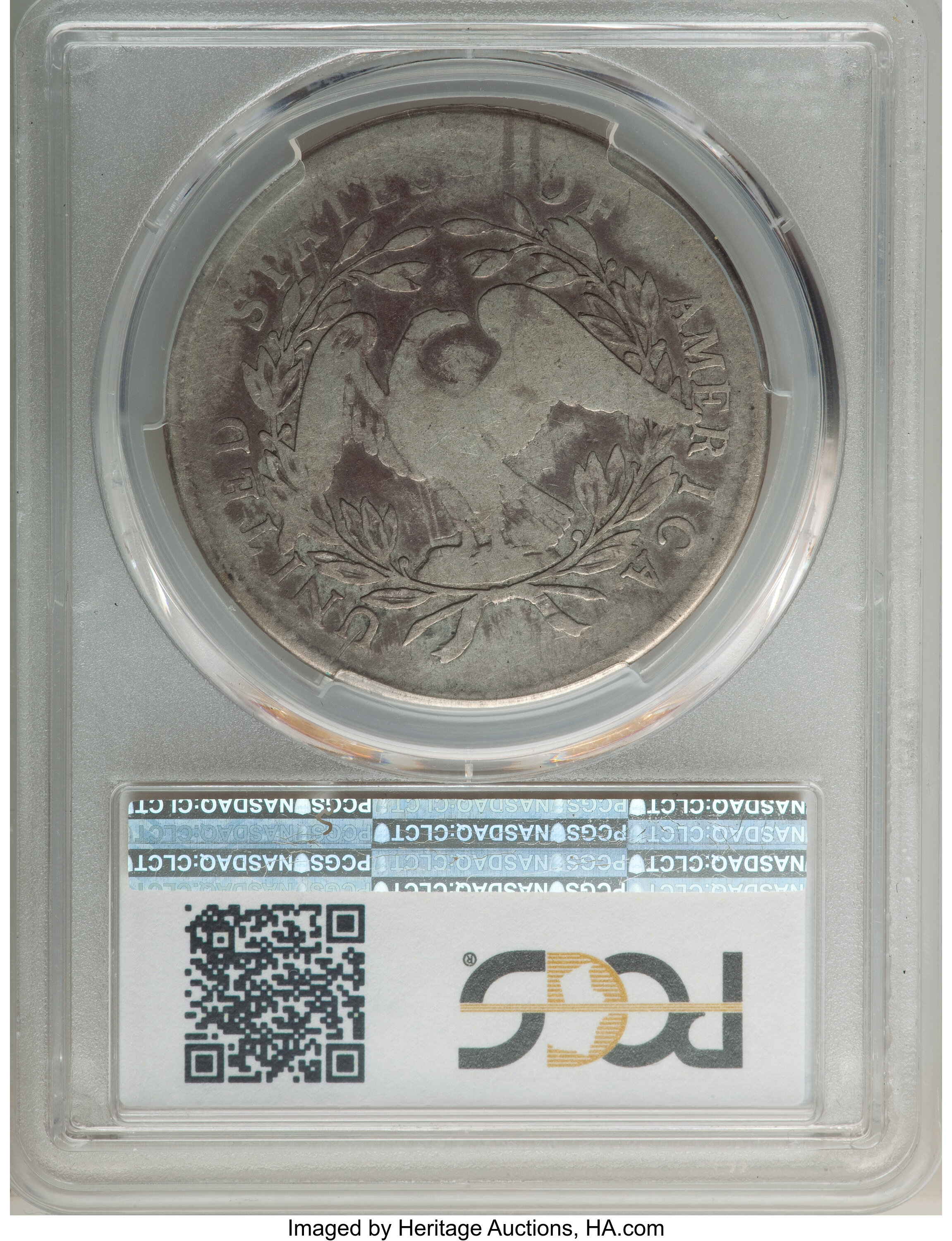 1795 $1  Flowing Hair, 3 Leaves, B-7, BB-18 P1 thumbnail 2