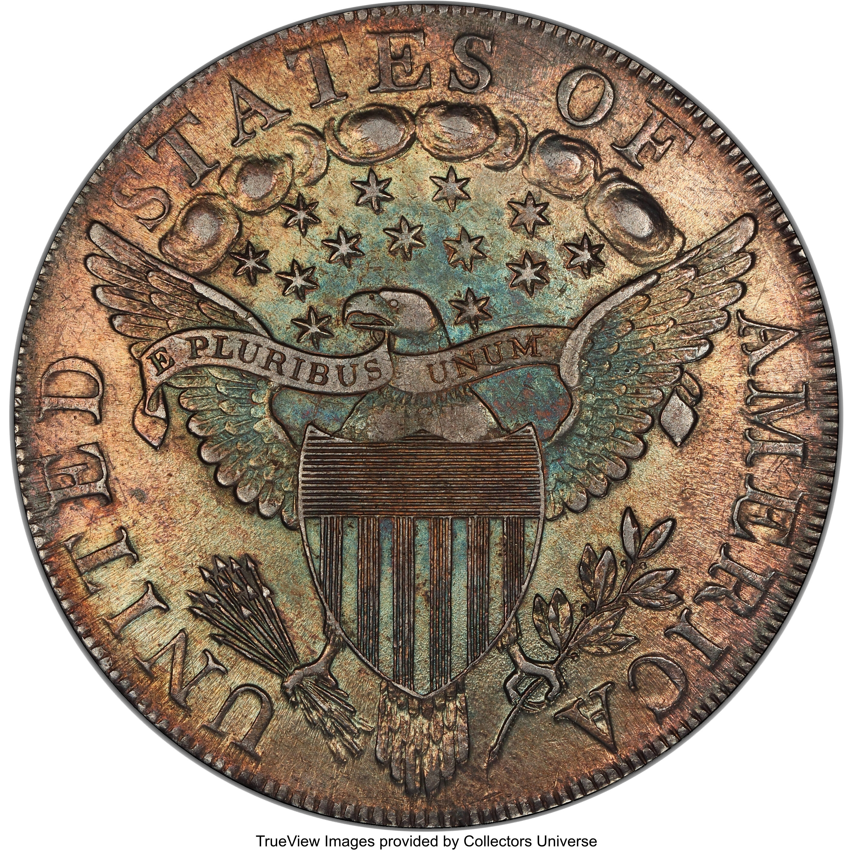 1798 $1  Large Eagle, Pointed 9, Close Date, B-27, BB-113 MS60 thumbnail 25