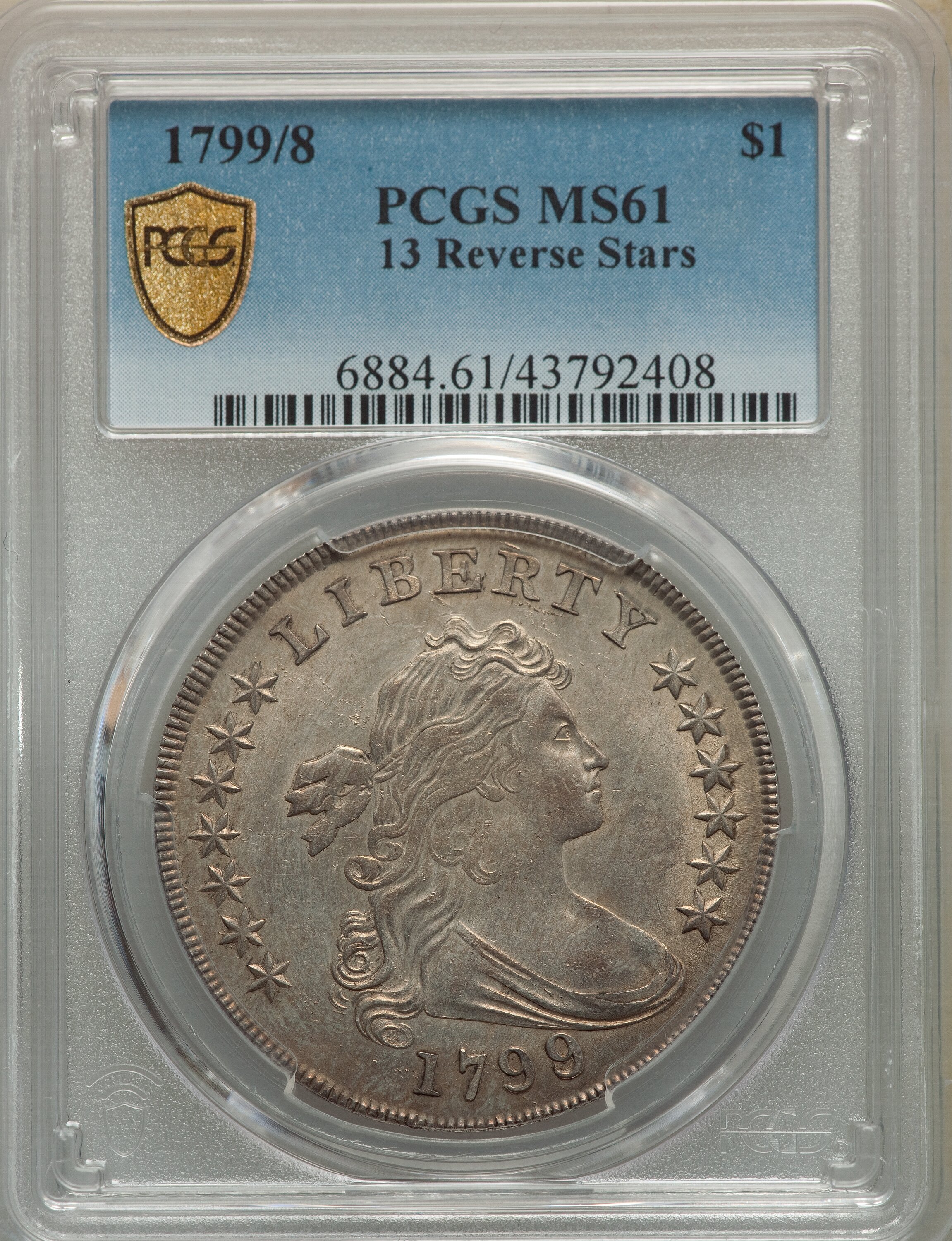 1799/8 $1  13 Stars Reverse MS65 CAC thumbnail 11