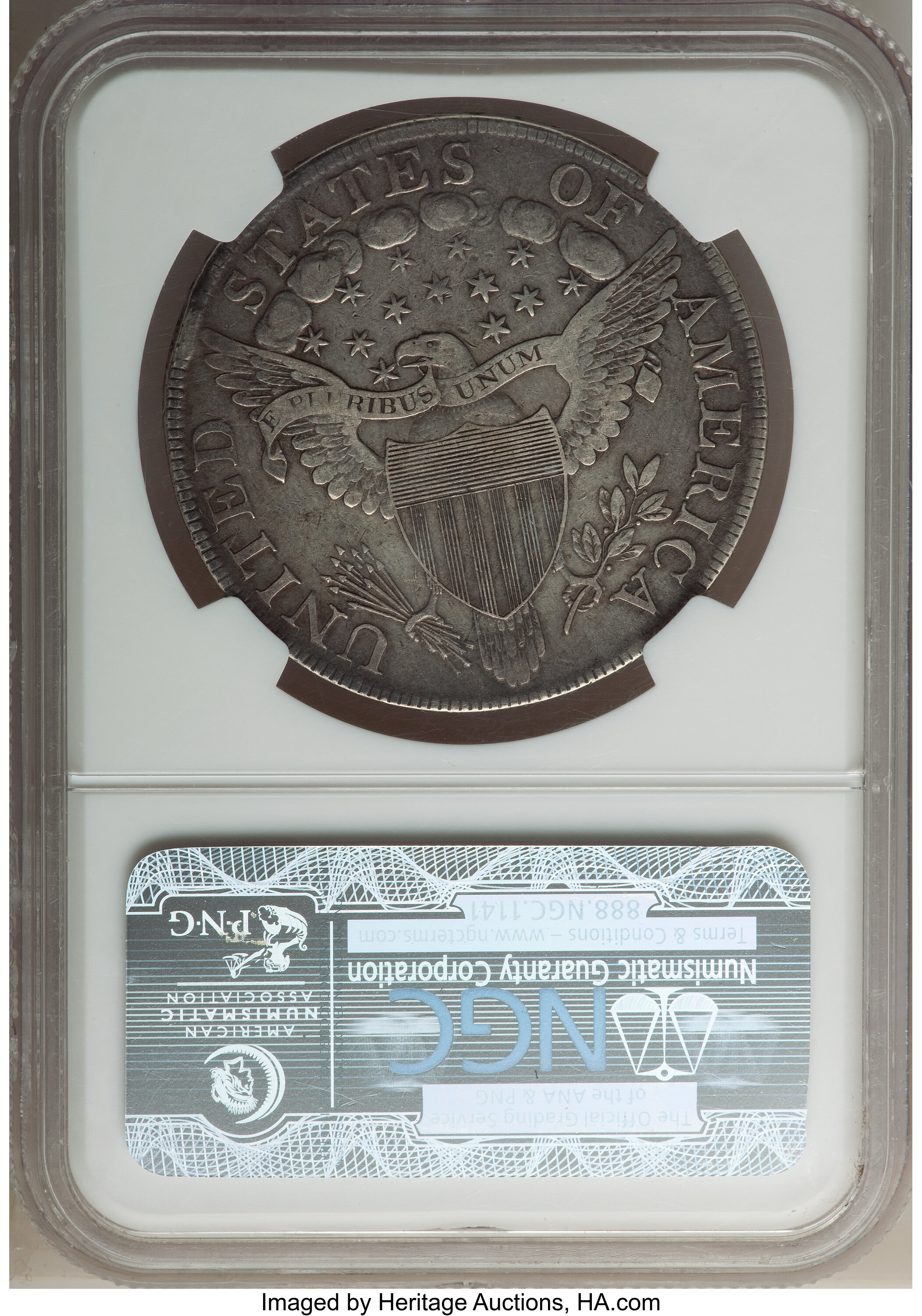 1803 $1  Small 3 VF25 CAC thumbnail 2